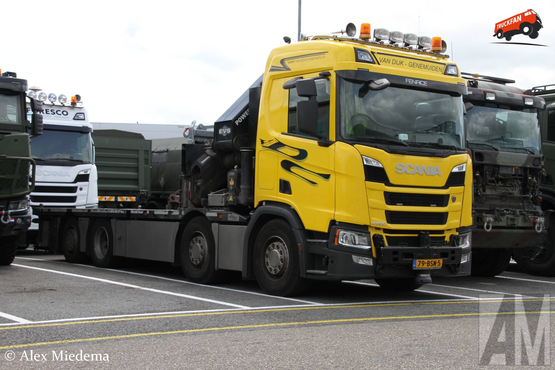 Van Dijk Containers Scania R500 vrachtwagen in Zwolle