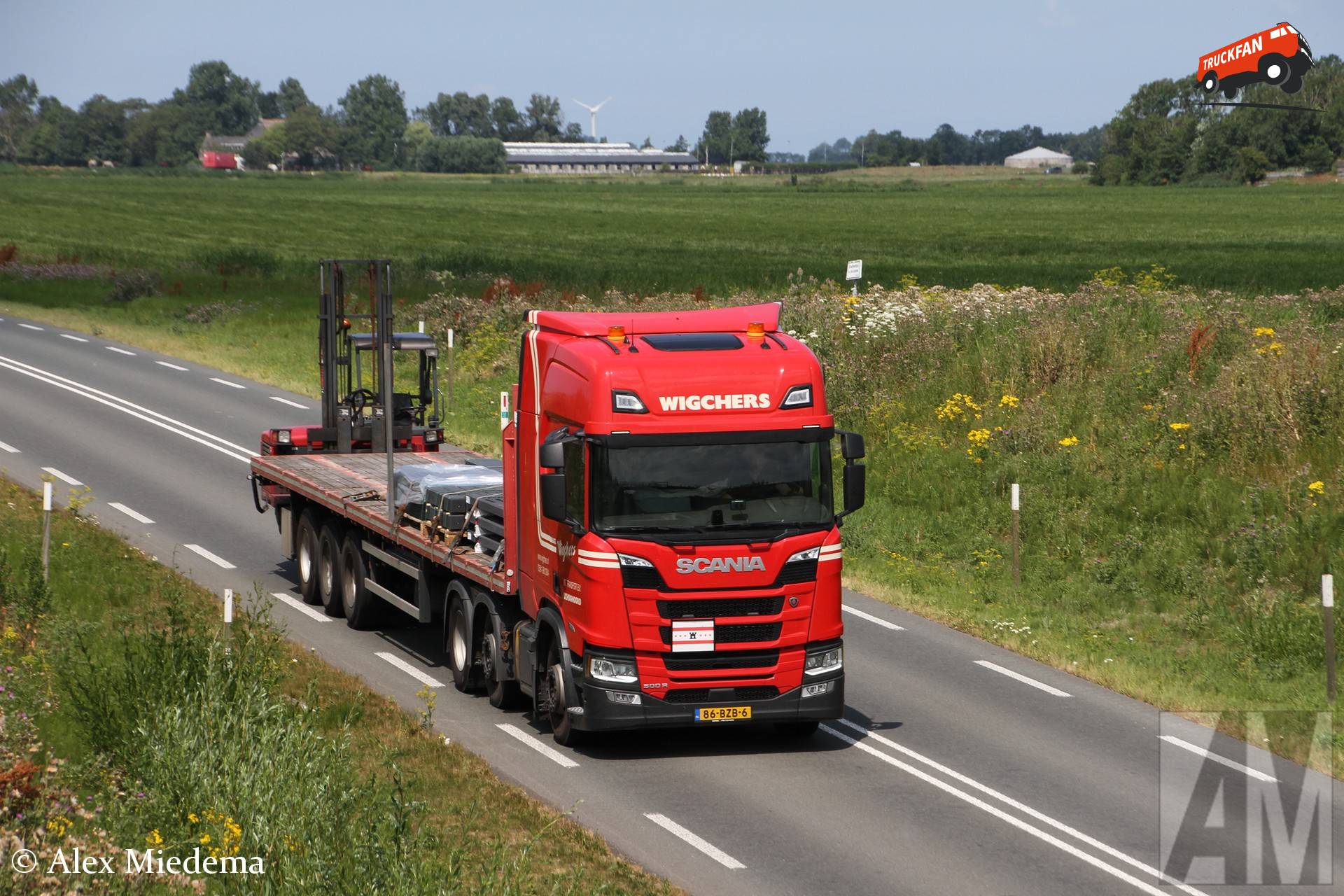 Scania 500R vrachtwagen eigendom van Wigchers