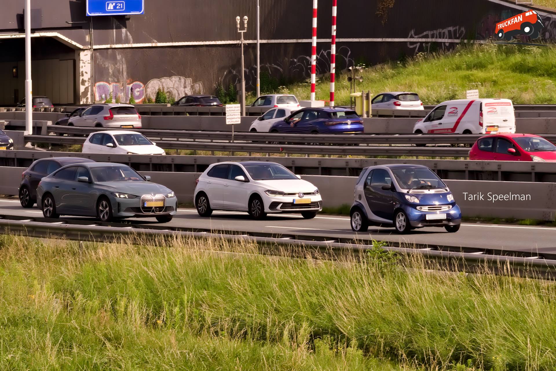 Smart ForTwo, VW Polo en BMW op A16