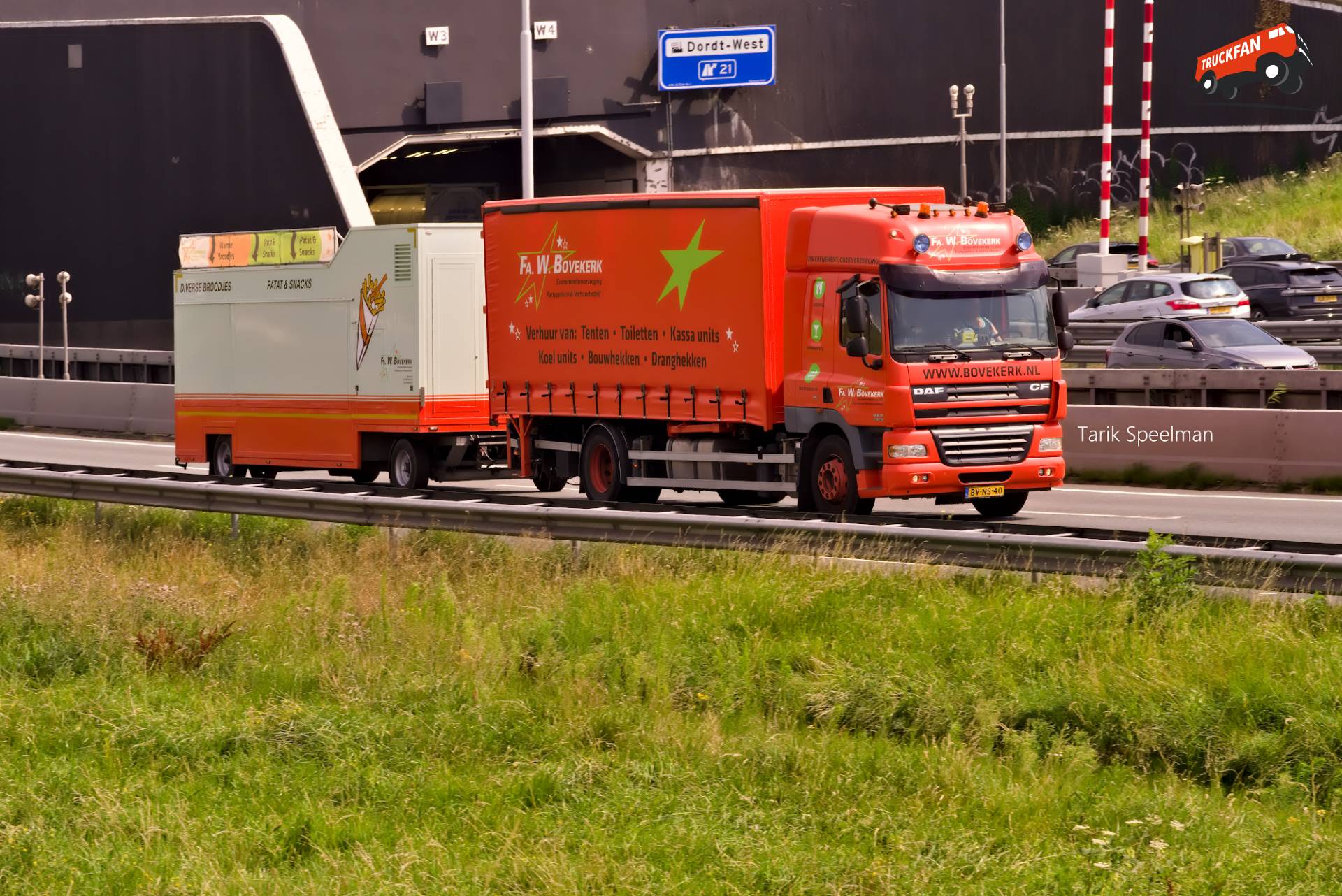 DAF CF85 vrachtwagen met kenteken BV-NS-40