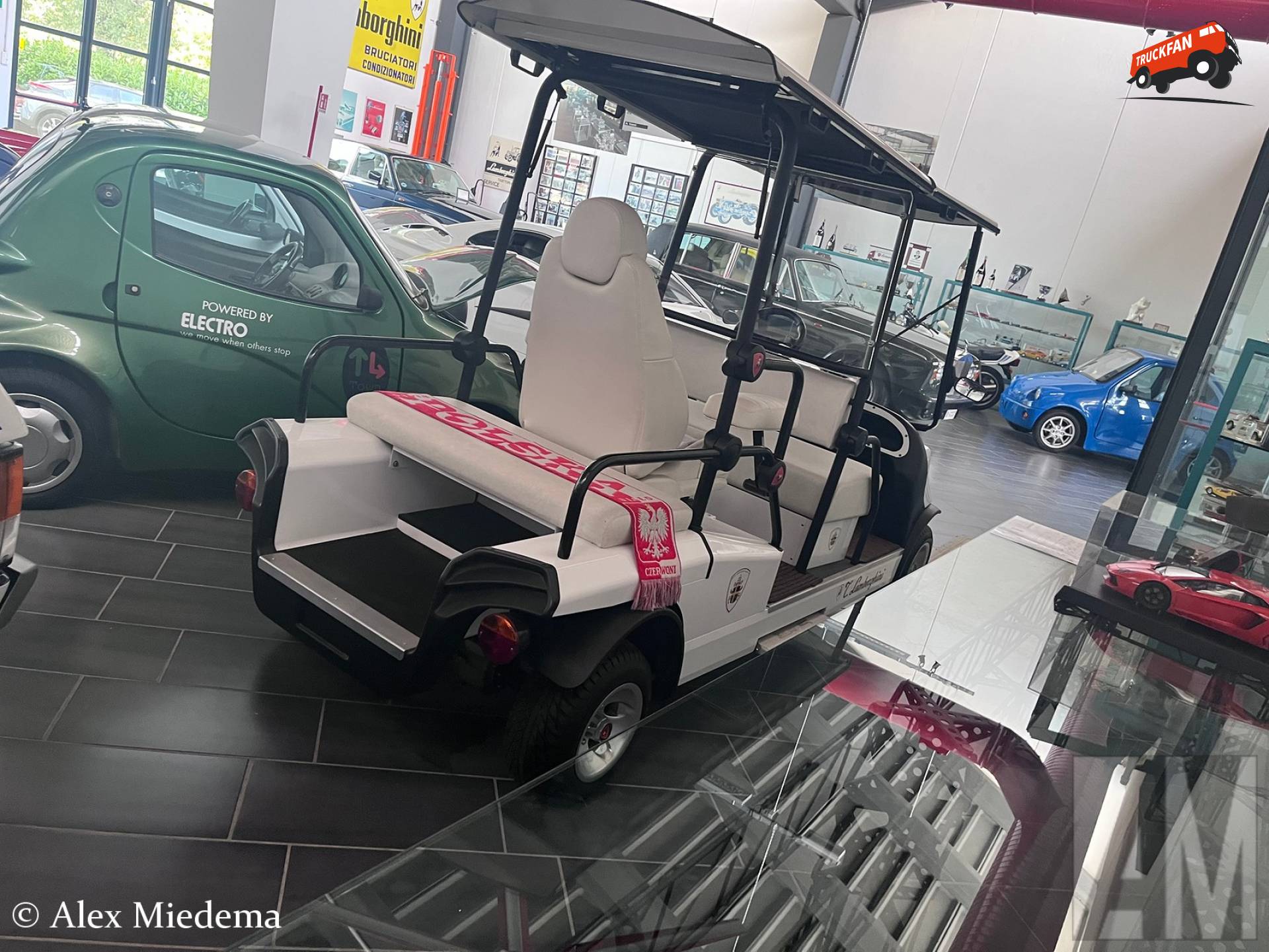 Tonino Lamborghini pausmobiel in Museo Ferruccio Lamborghini