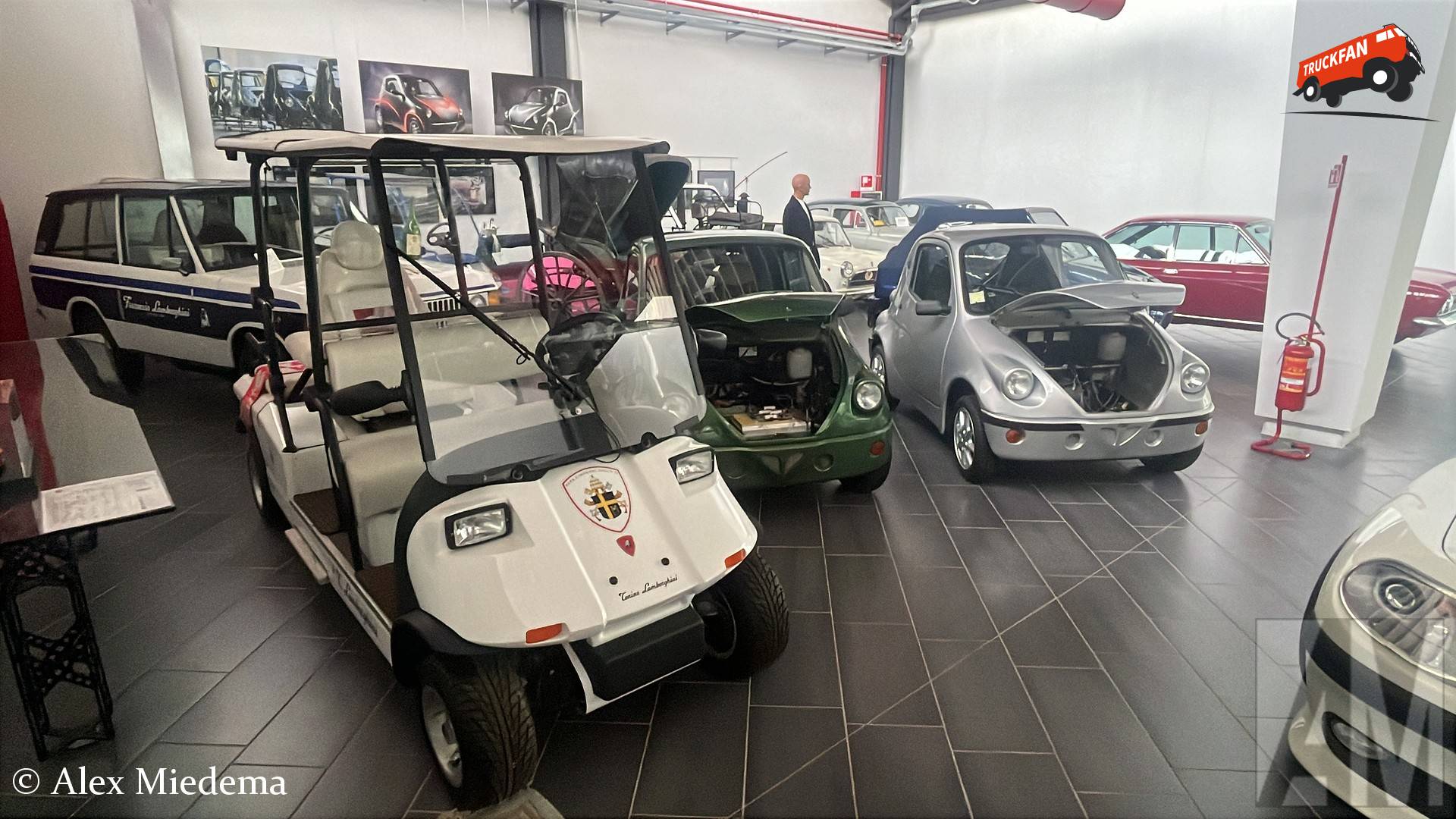 Tonino Lamborghini pausmobiel in Museo Ferruccio Lamborghini