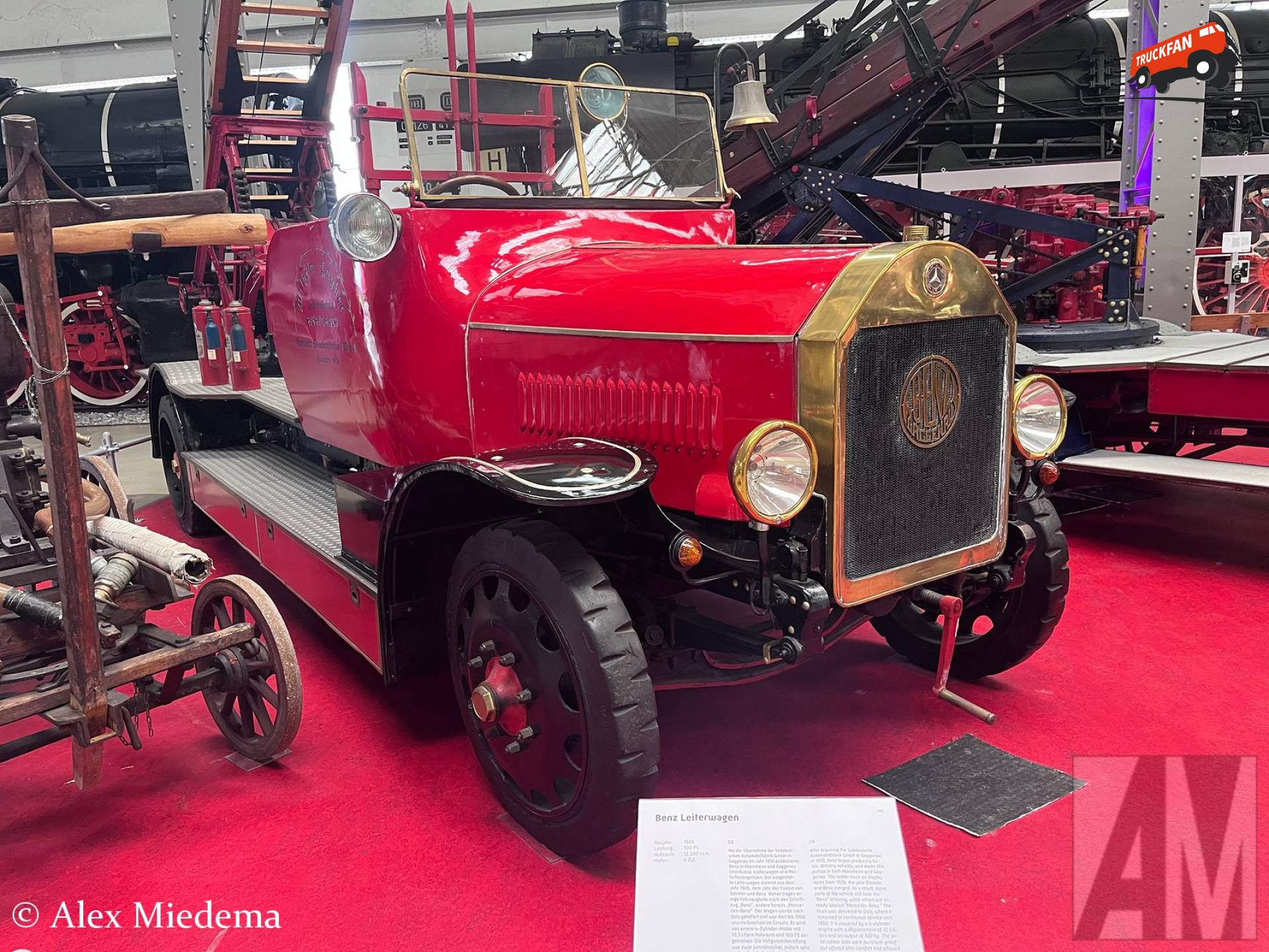 Benz ladderwagen die van 1926 tot en met 1960 in Oslo dienst deed
