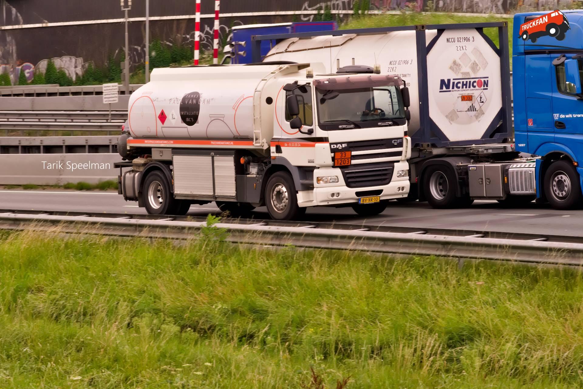 DAF CF85 brandstofwagen BV-XR-10 op A16
