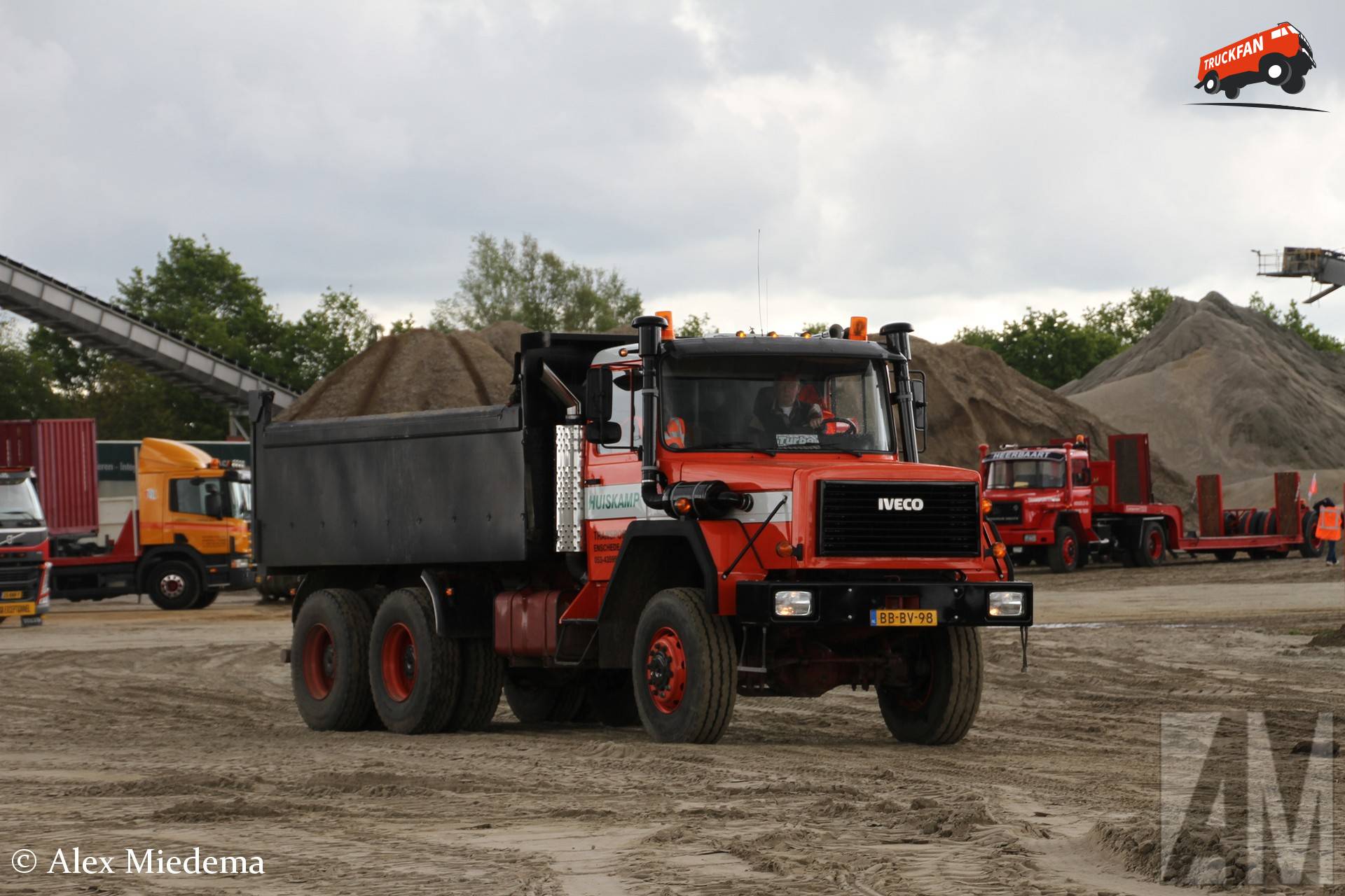 Iveco Turbo torpedo truck at sandpit 'De Dormelaar'