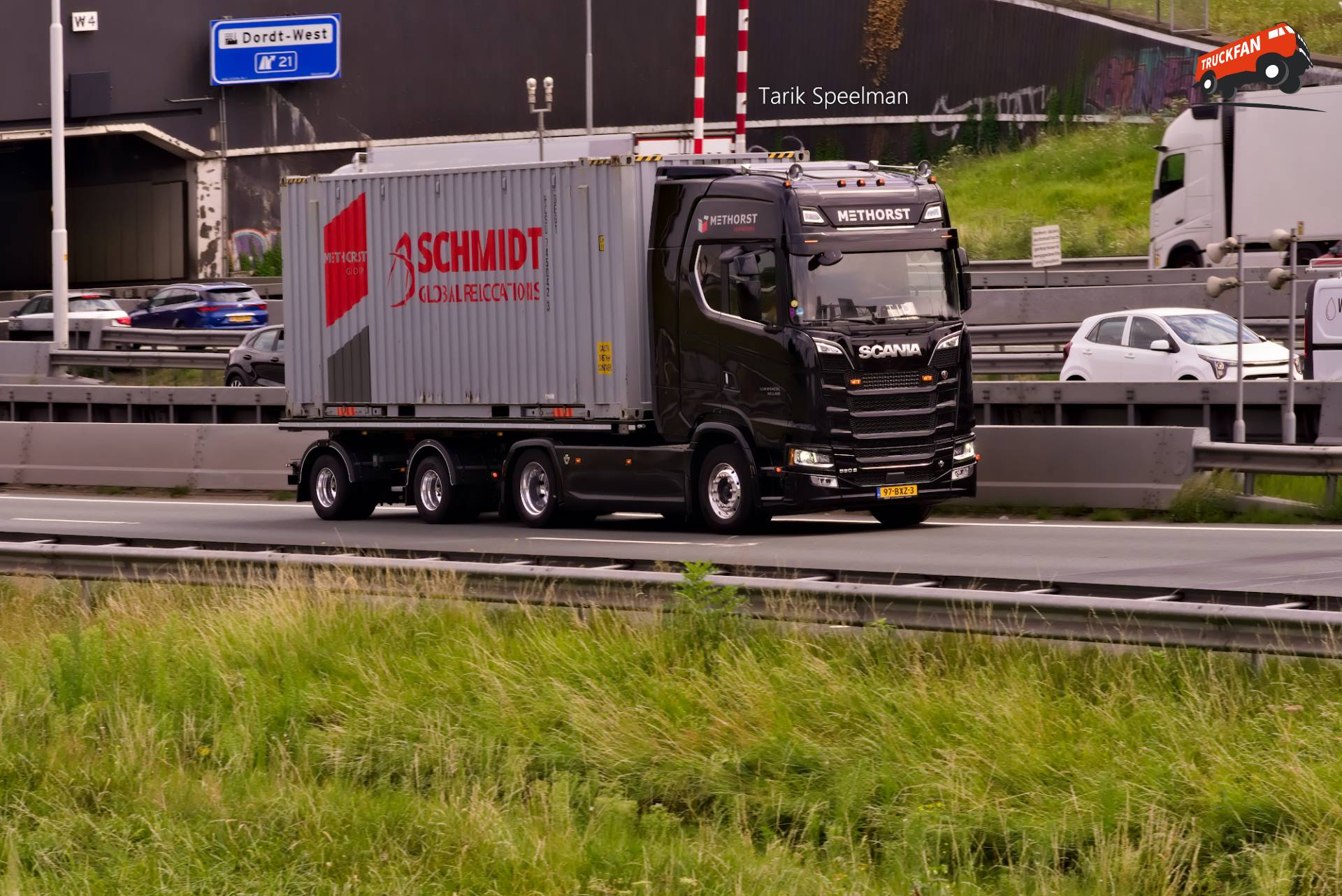 Scania 590S vrachtwagen met kenteken 97-BXZ-3