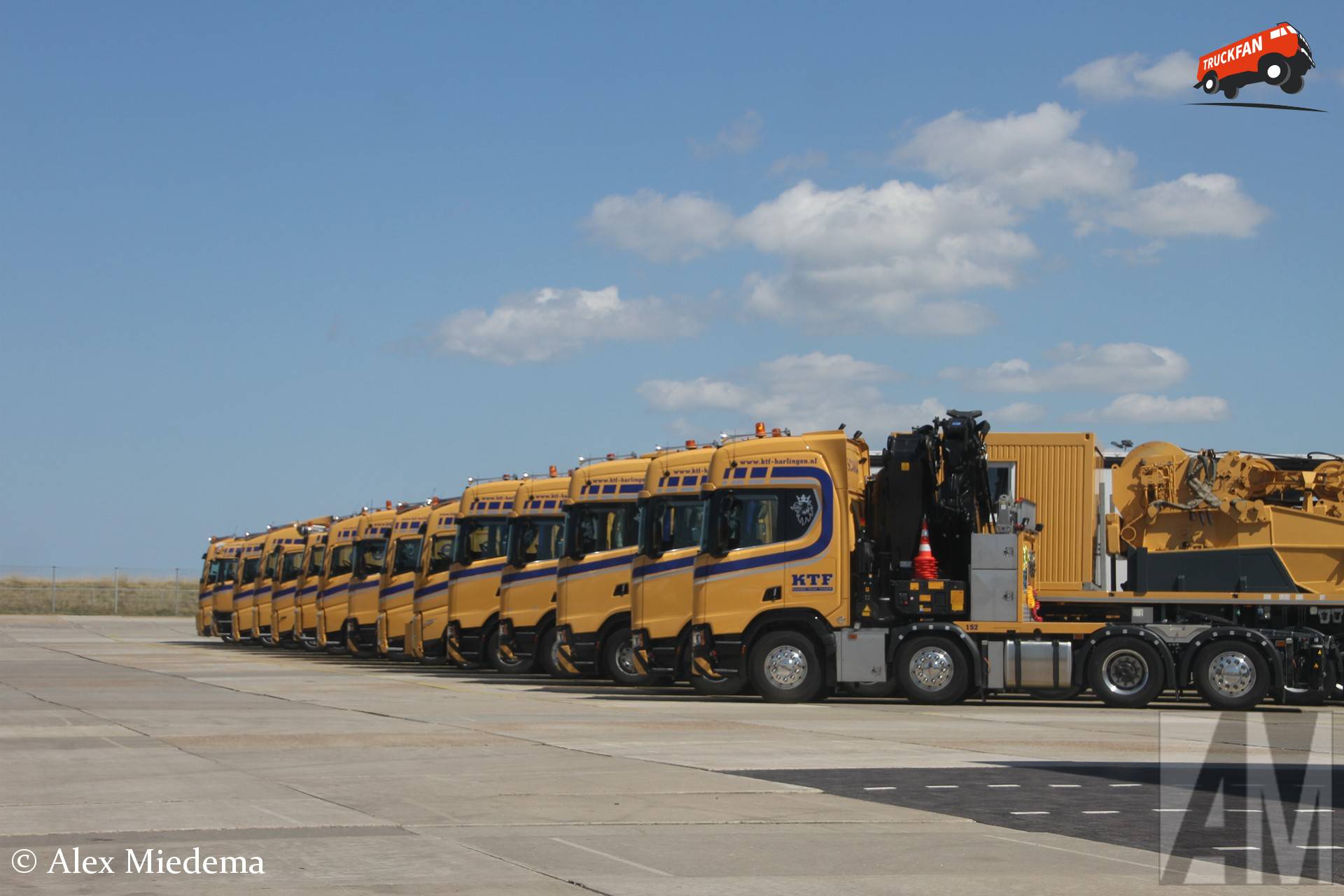 Scania en Volvo line up bij KTF Harlingen