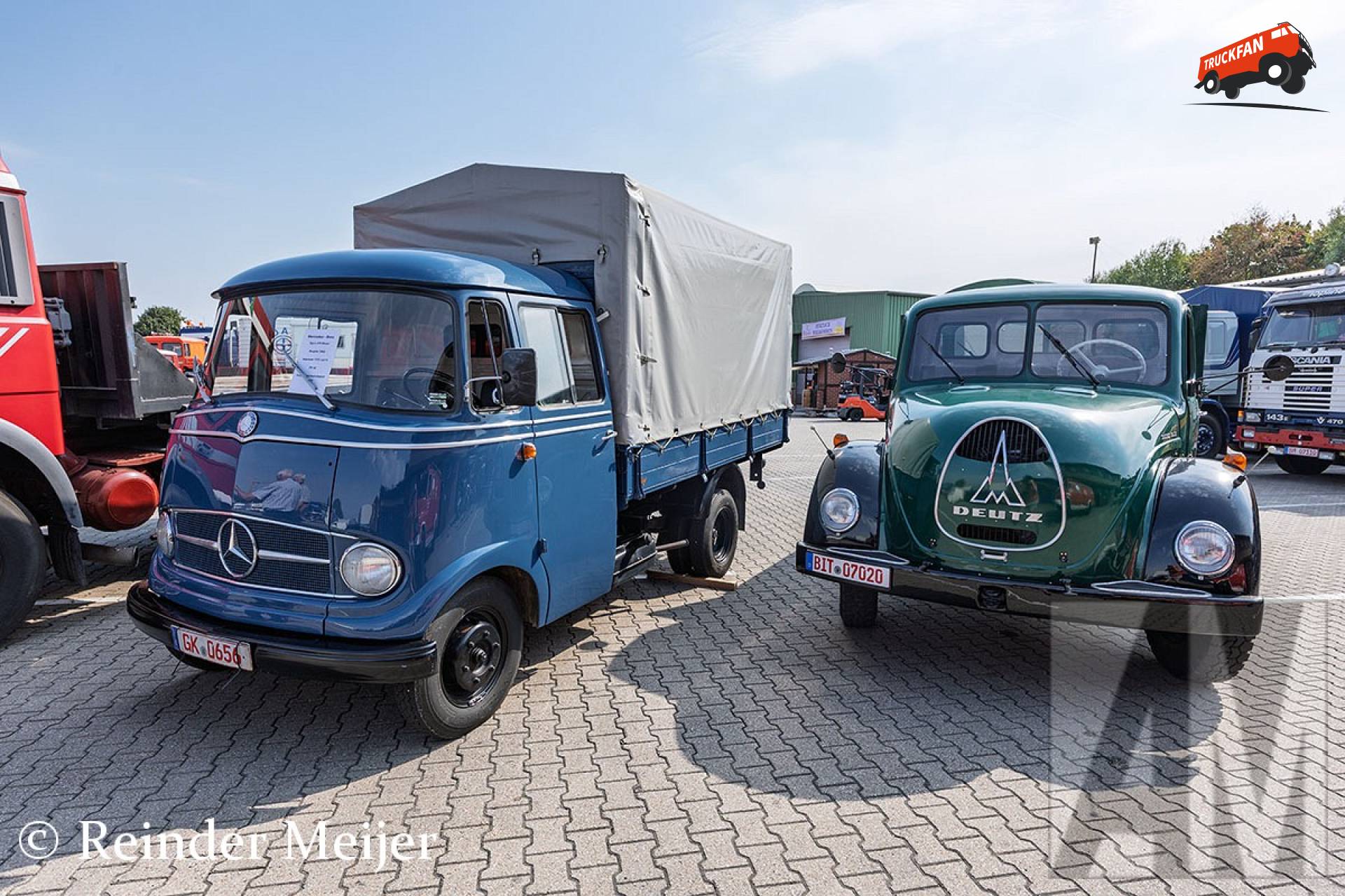 Mercedes-Benz en Magirus Deutz Rundhauber op Oldtimertreffen