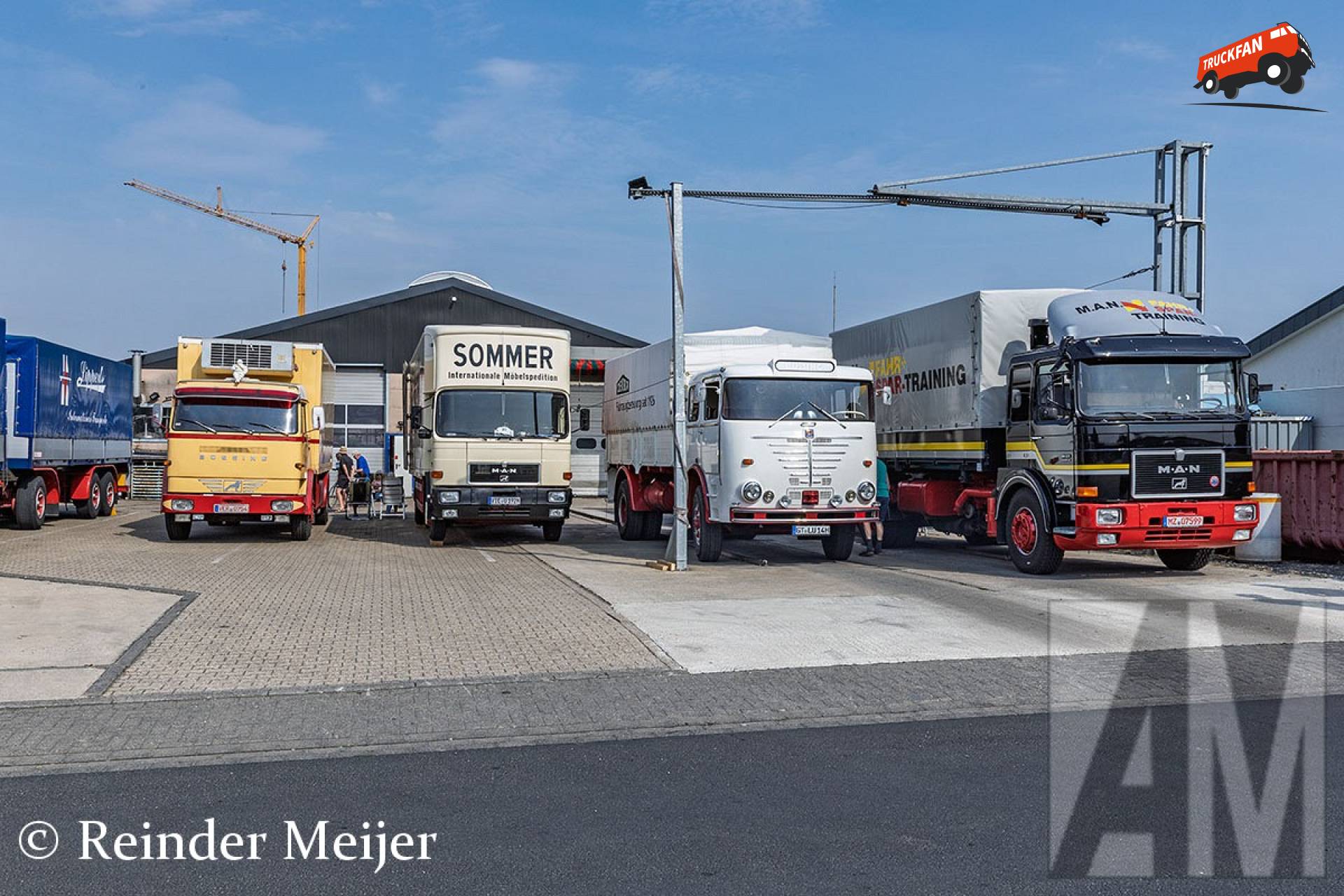 Diverse oude MAN en Büssing machines bij Birgden evenement