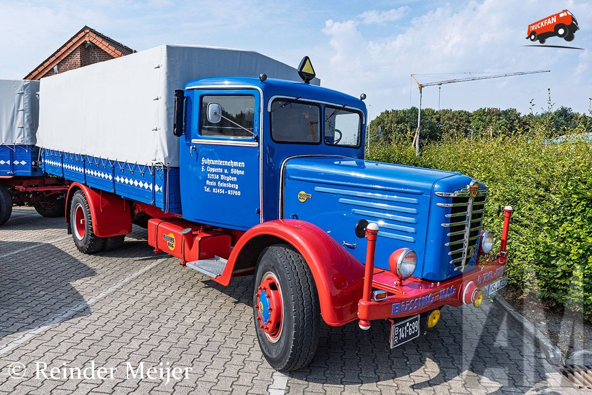 Büssing-N.A.G. machine bij oldtimertreffen in Birgden