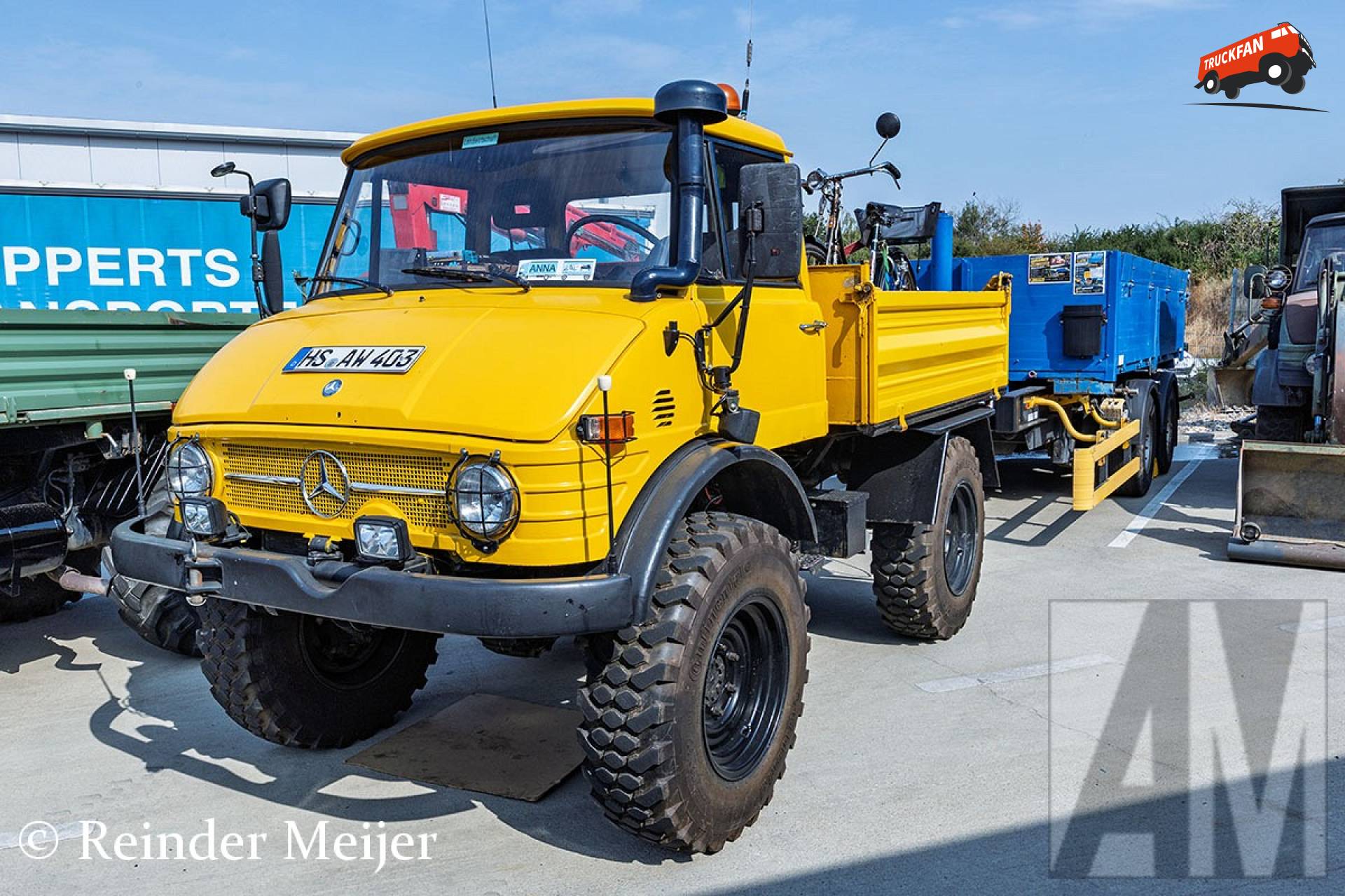 Unimog 403 op oldtimertreffen in Birgden Duitsland