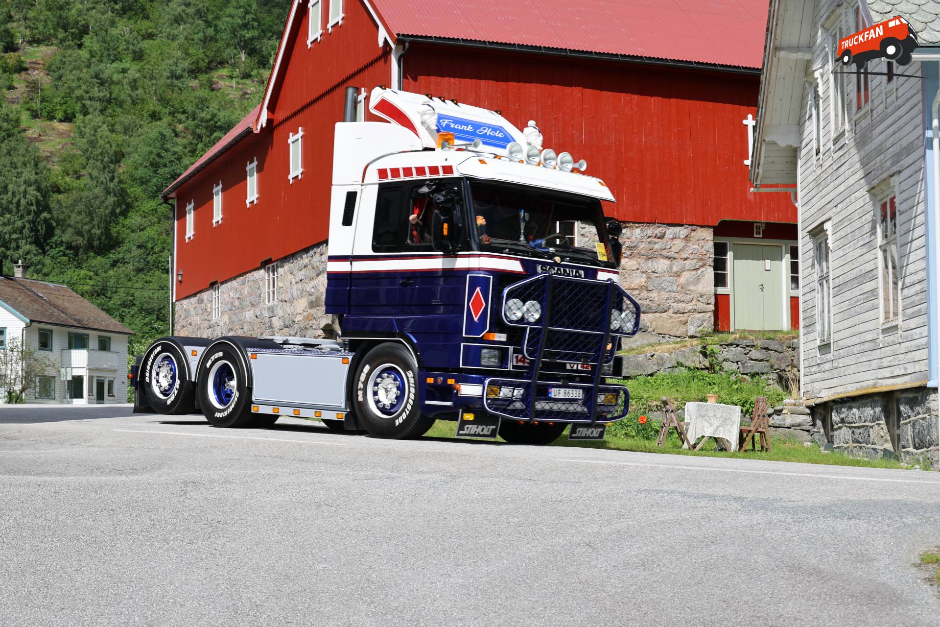 Aankondiging Scania 143 Frank Hole door Tekno