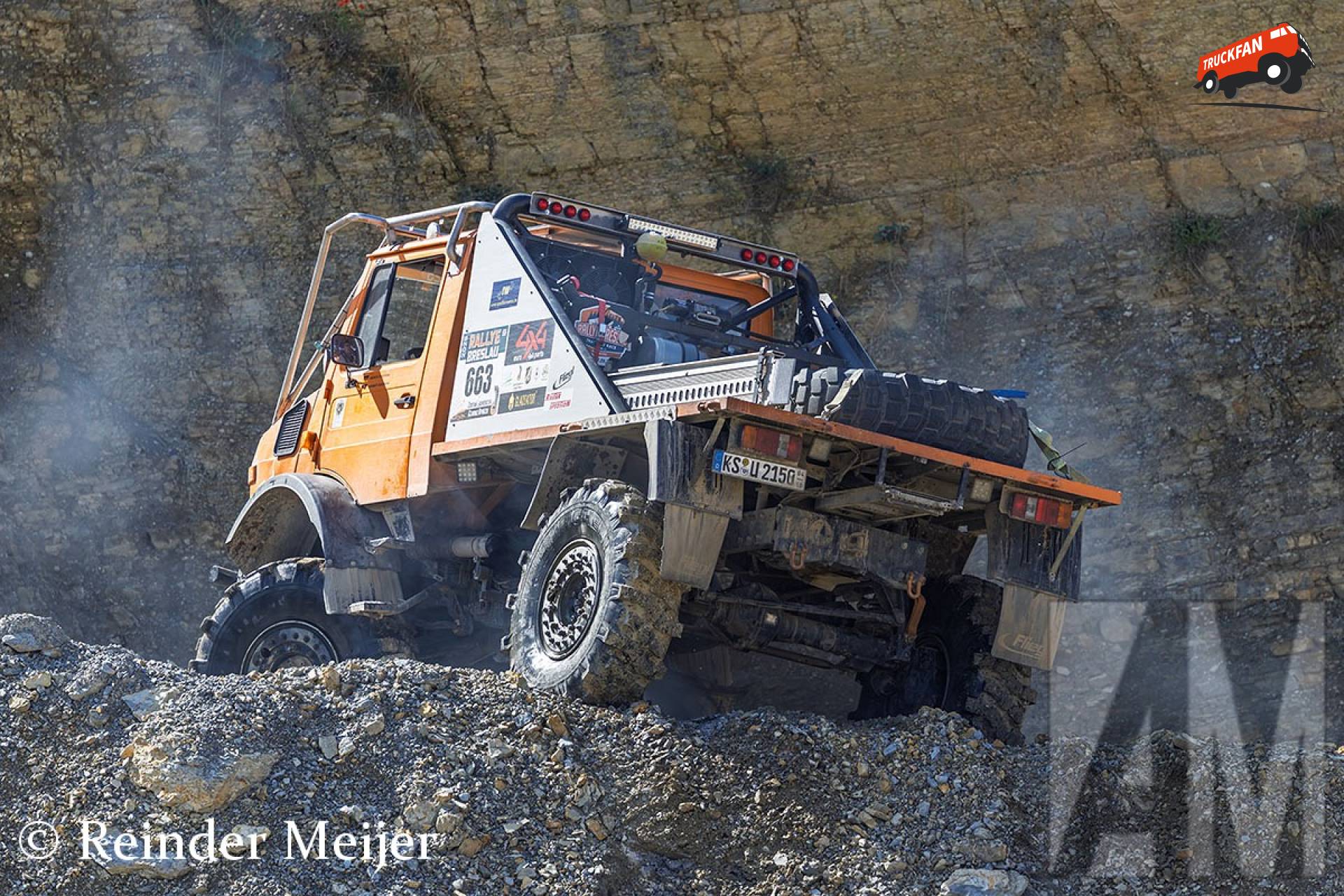 Unimog trialtruck bij Kippertreffen Transkal Grebenstein