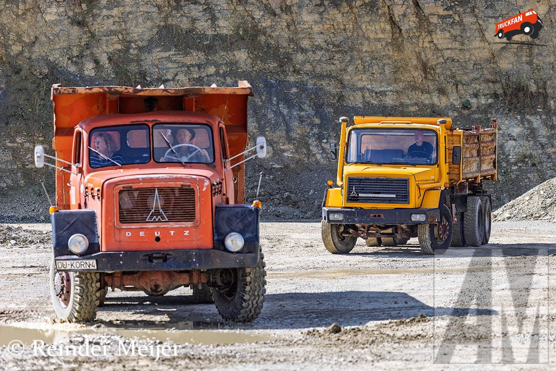 Twee generaties Magirus-Deutz trucks bij Kippertreffen