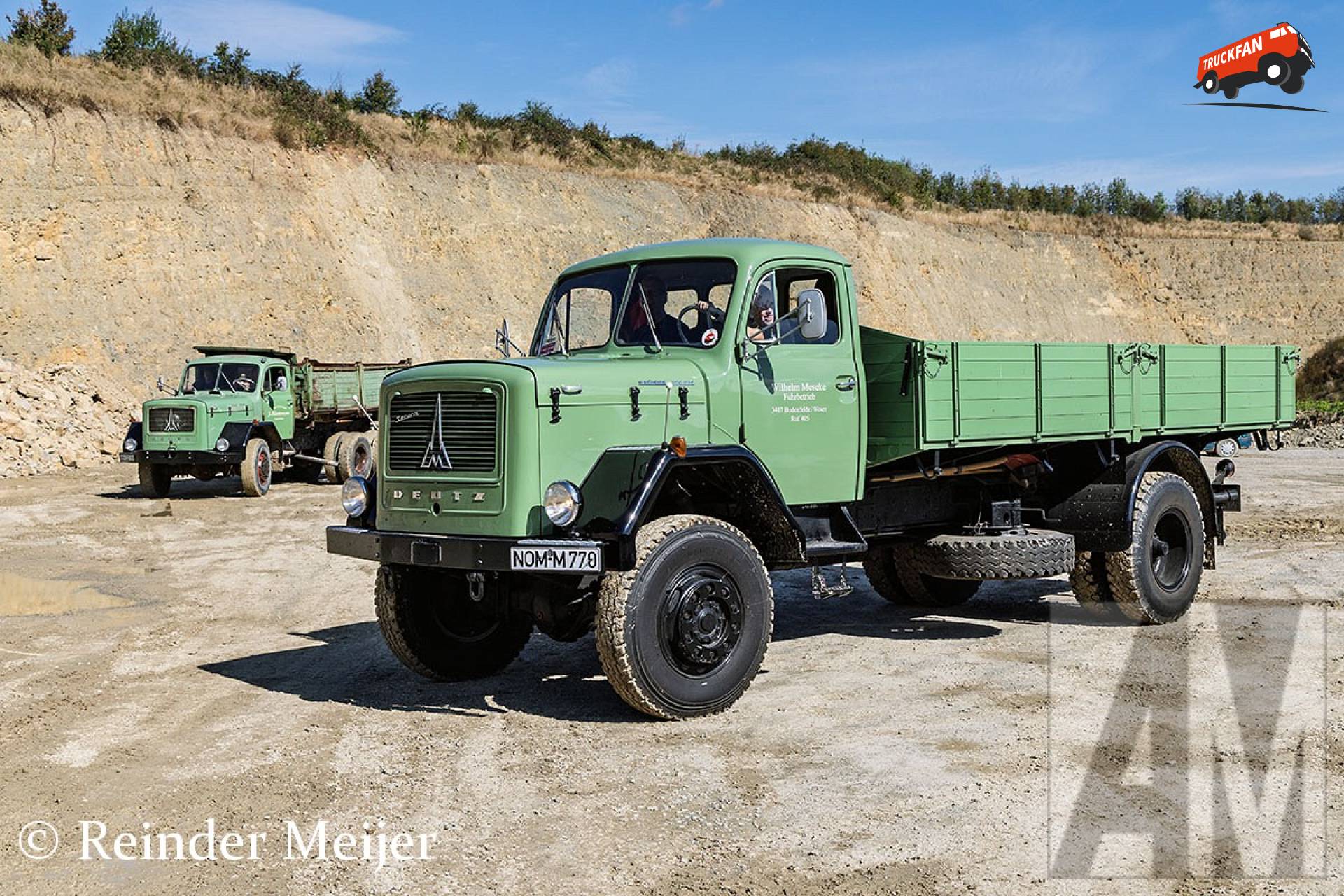 Twee Magirus-Deutz Eckhaubers bij Kippertreffen Transkal