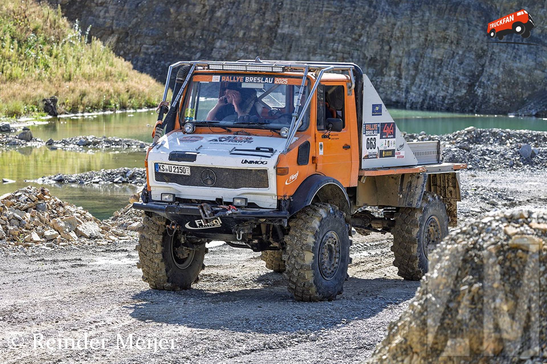 Unimog eigenbouw trialtruck bij Kippertreffen Transkal Grebenstein