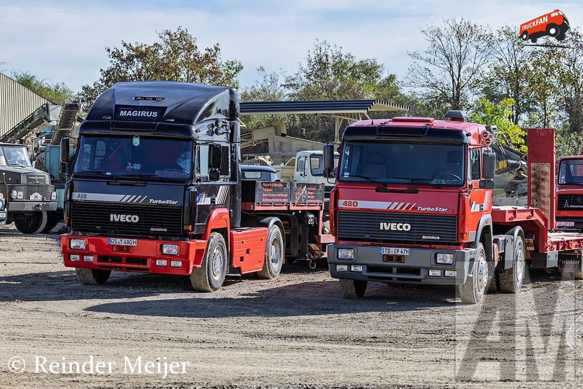 Twee Iveco TurboStar trucks bij Kippertreffen Transkal Grebenstein