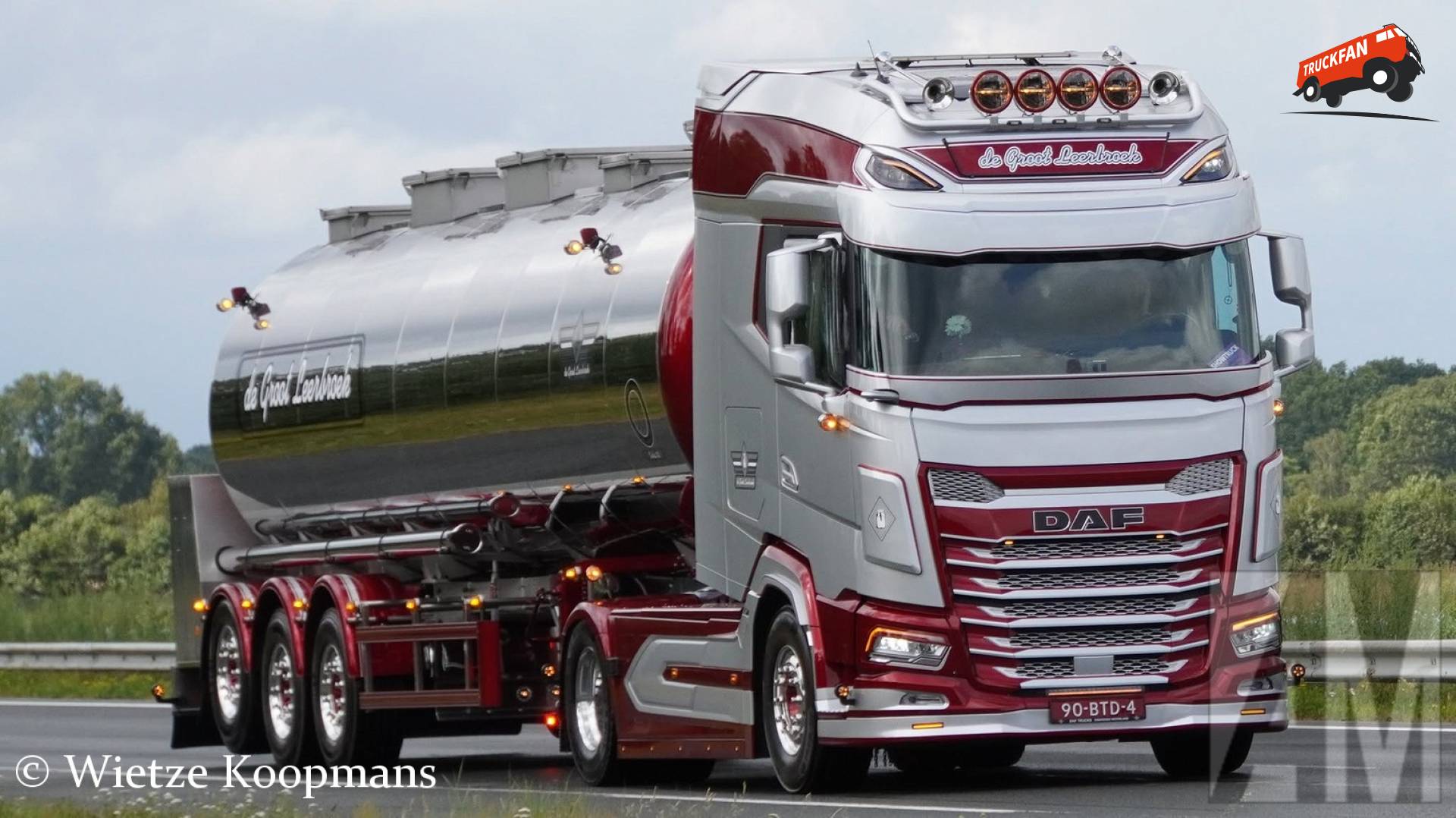 DAF XG+ truck bij Beilen op A28
