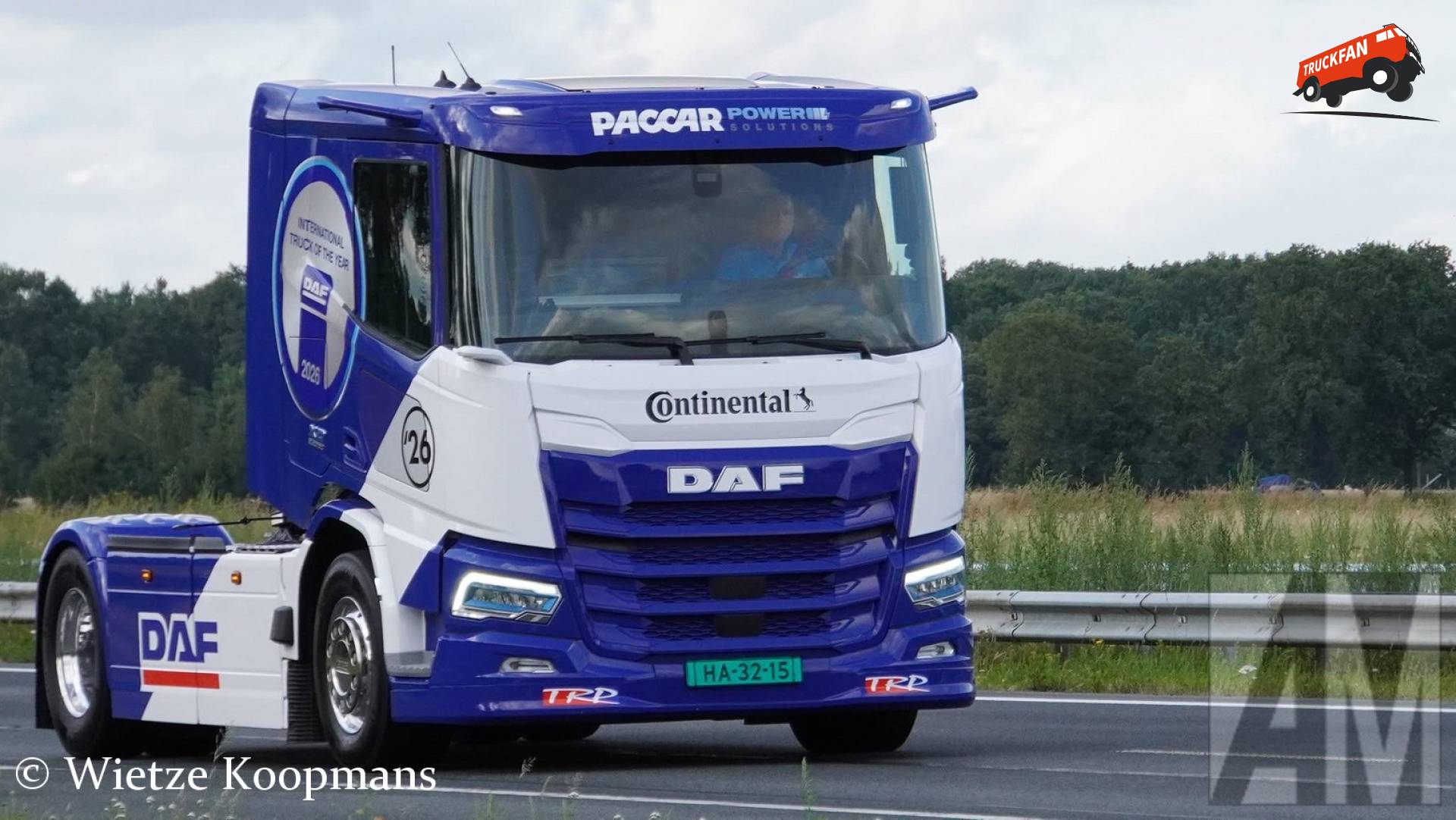 DAF XD Electric truck bij Beilen op A28