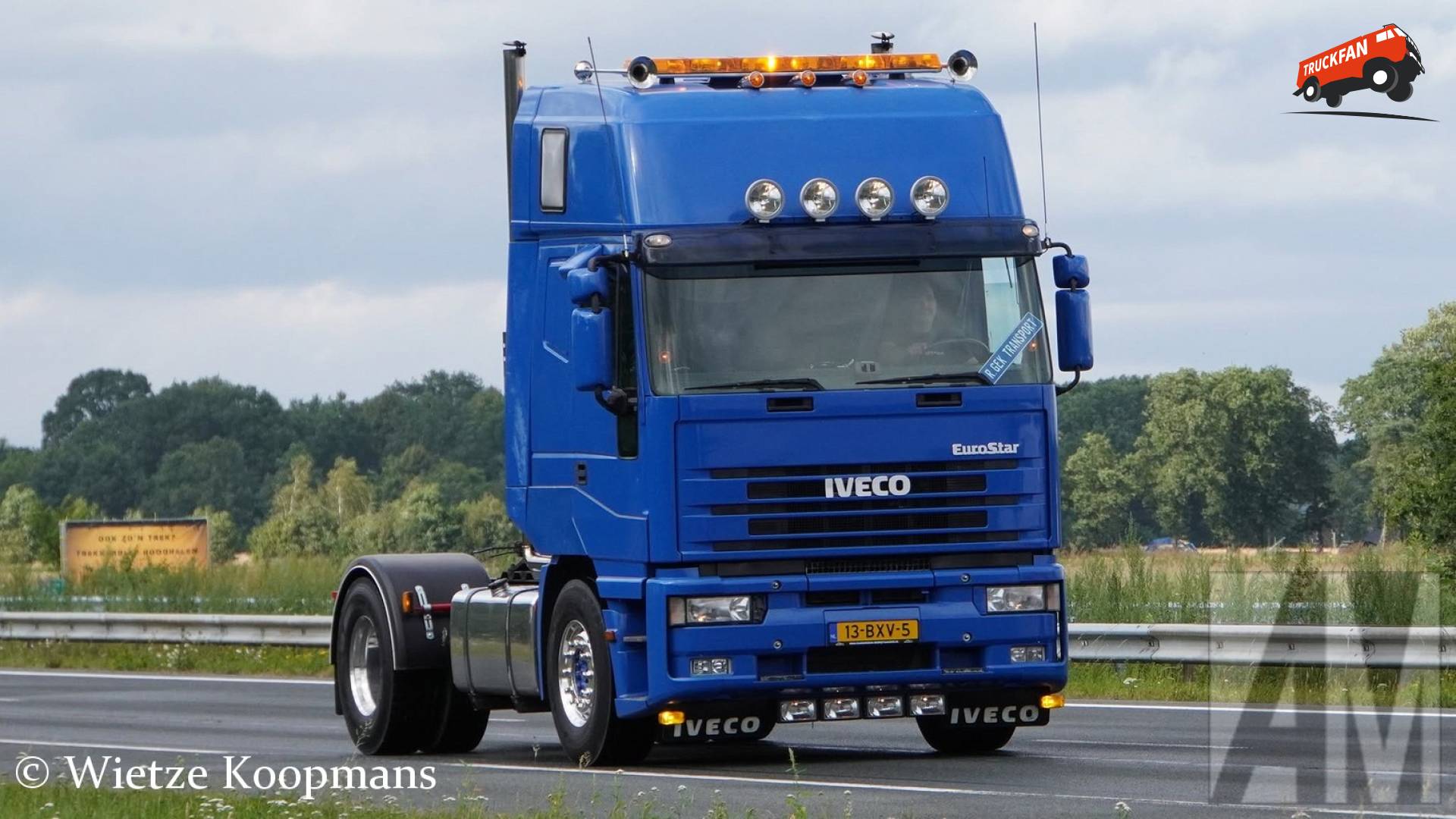 Iveco EuroStar bij Beilen op A28