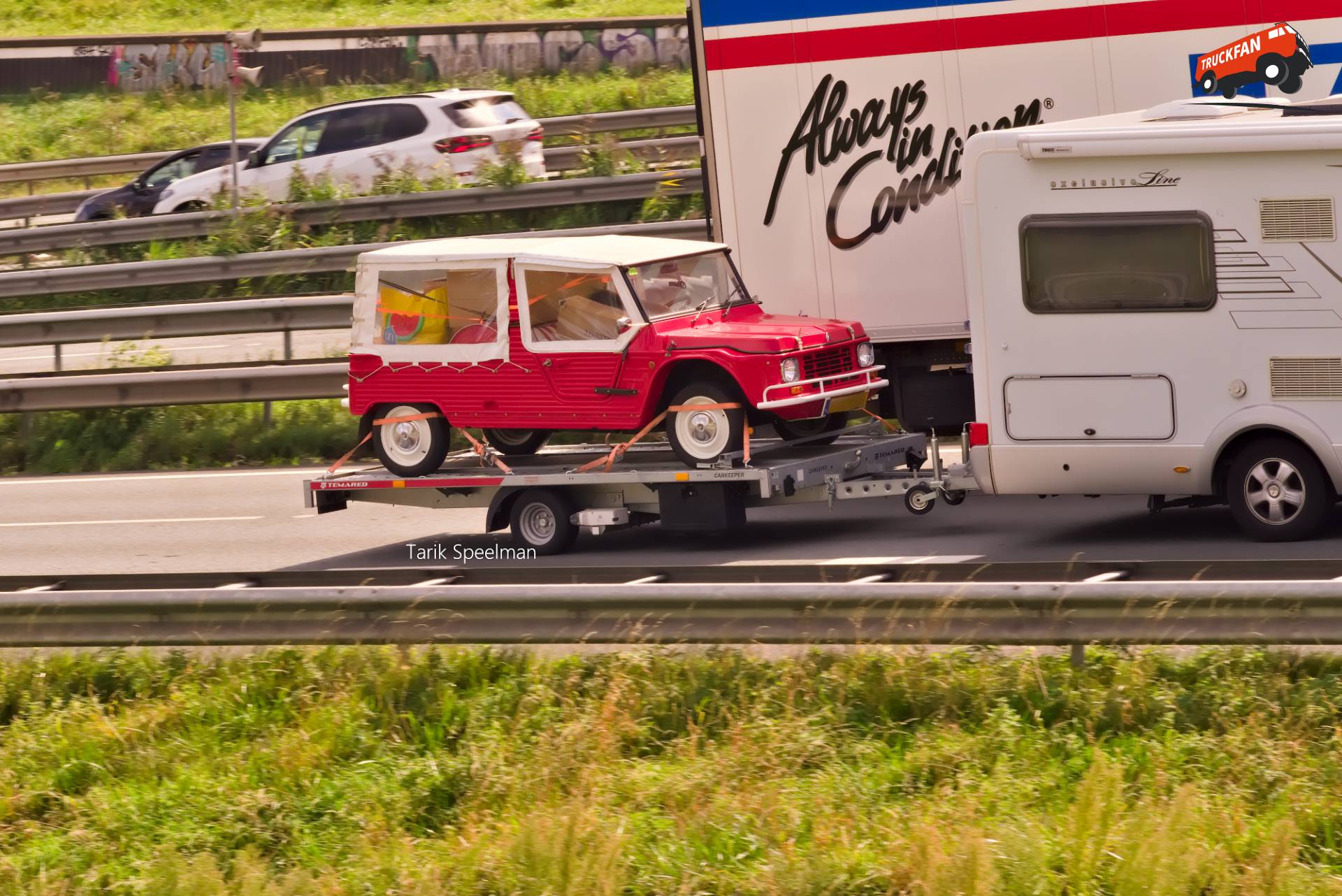 Citroën Mehari personen vervoer op A16