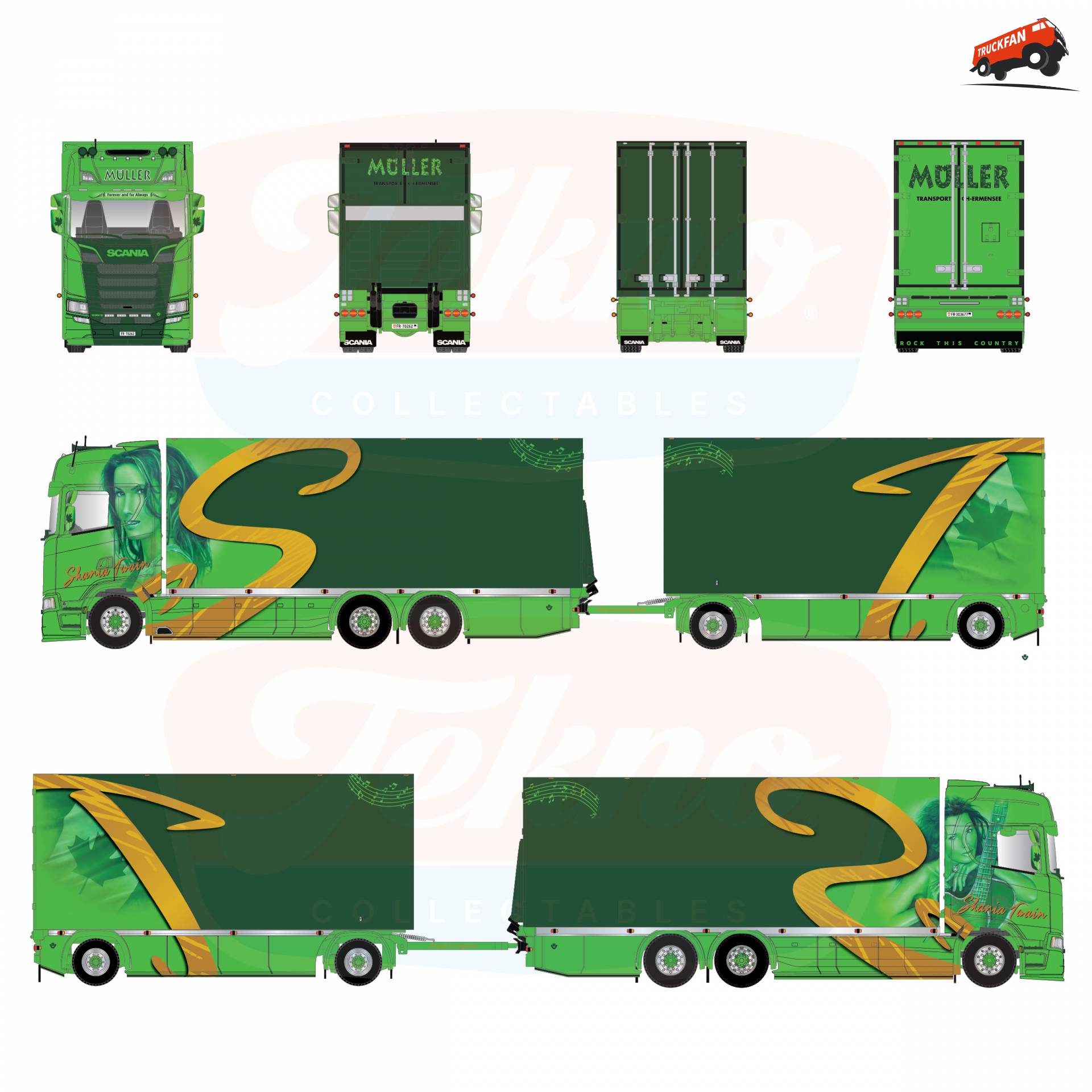 Model van Shania Twain Scania 590S