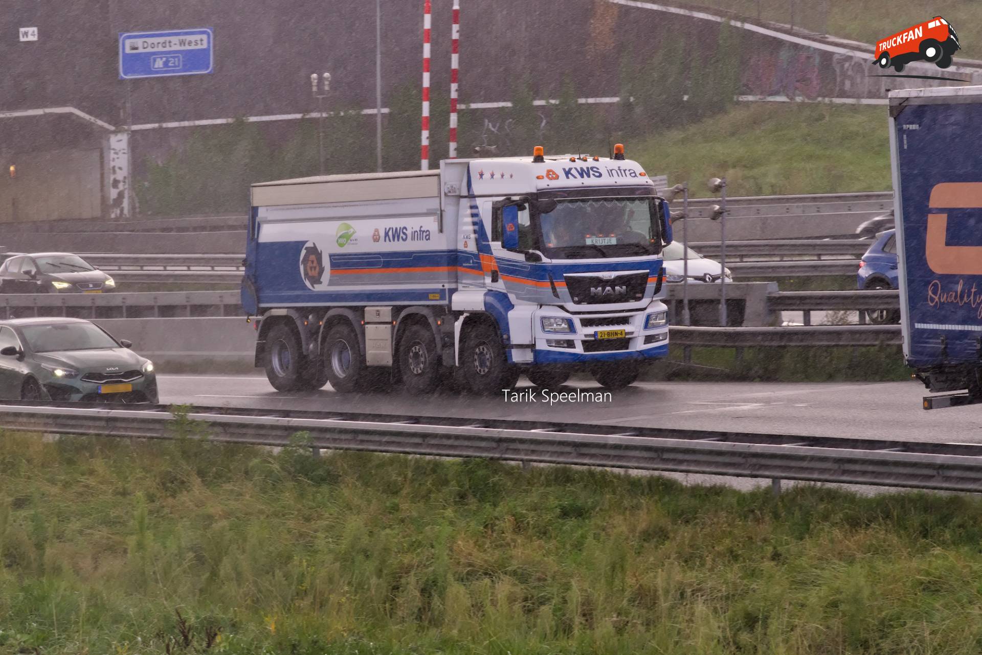 MAN TGS 2nd Gen kipper vrachtwagen op A16