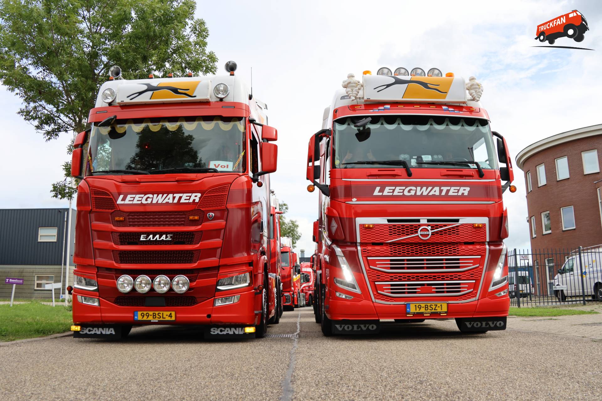 Scania S500 en Volvo FH tijdens Langedijker Vrachtwagentour