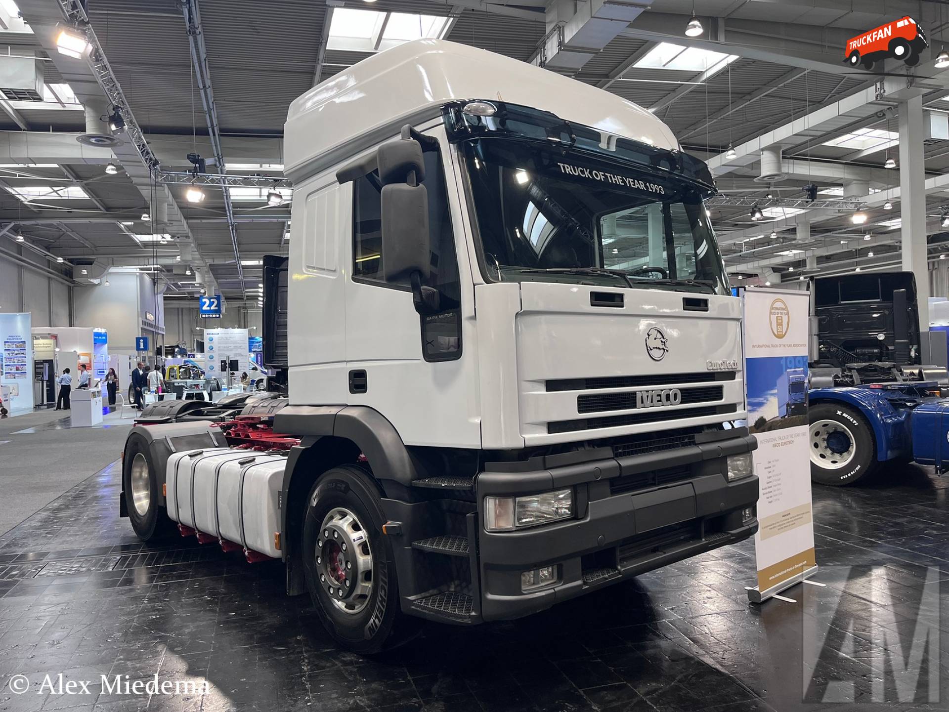 Deze Iveco-Pegaso EuroTech was een onverwachte verrassing op de tentoonstelling ter ere van 50 jaar 'Truck of the Year' verkiezing. 