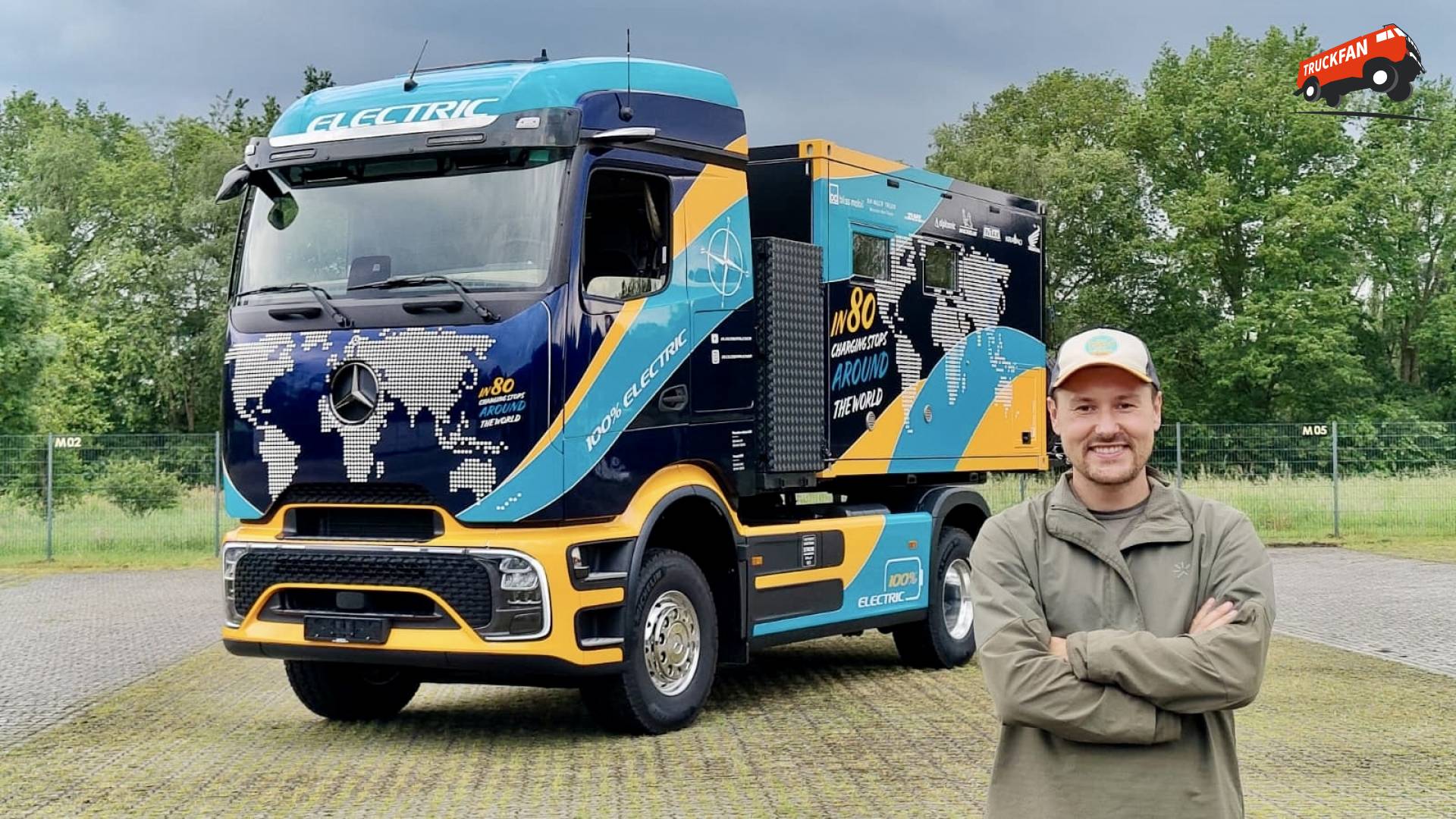 Tobias Wagner met eActros 600 expeditievoertuig op wereldreis