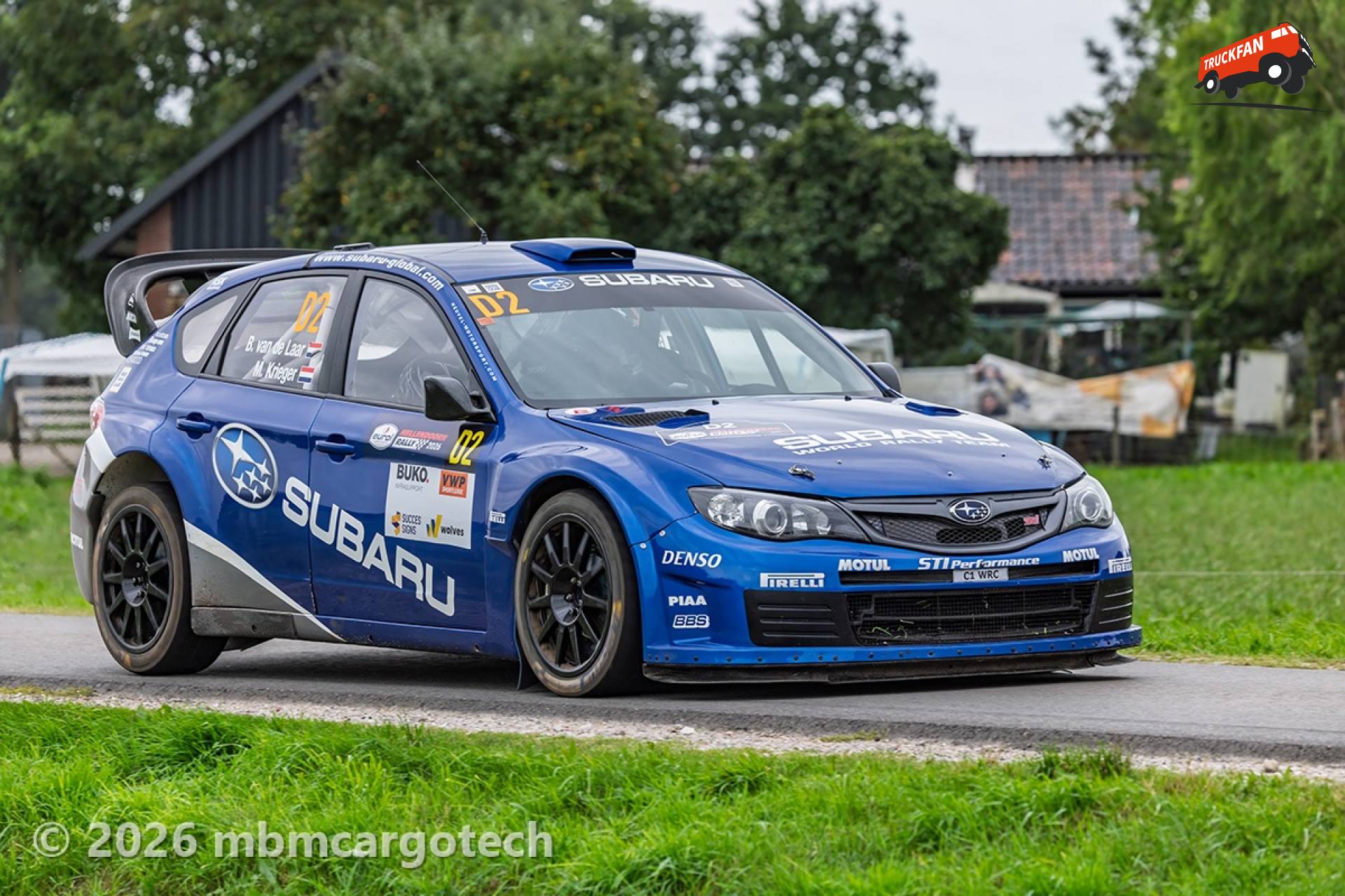 Subaru Impreza WRC S14 in de Rally van Hellendoorn