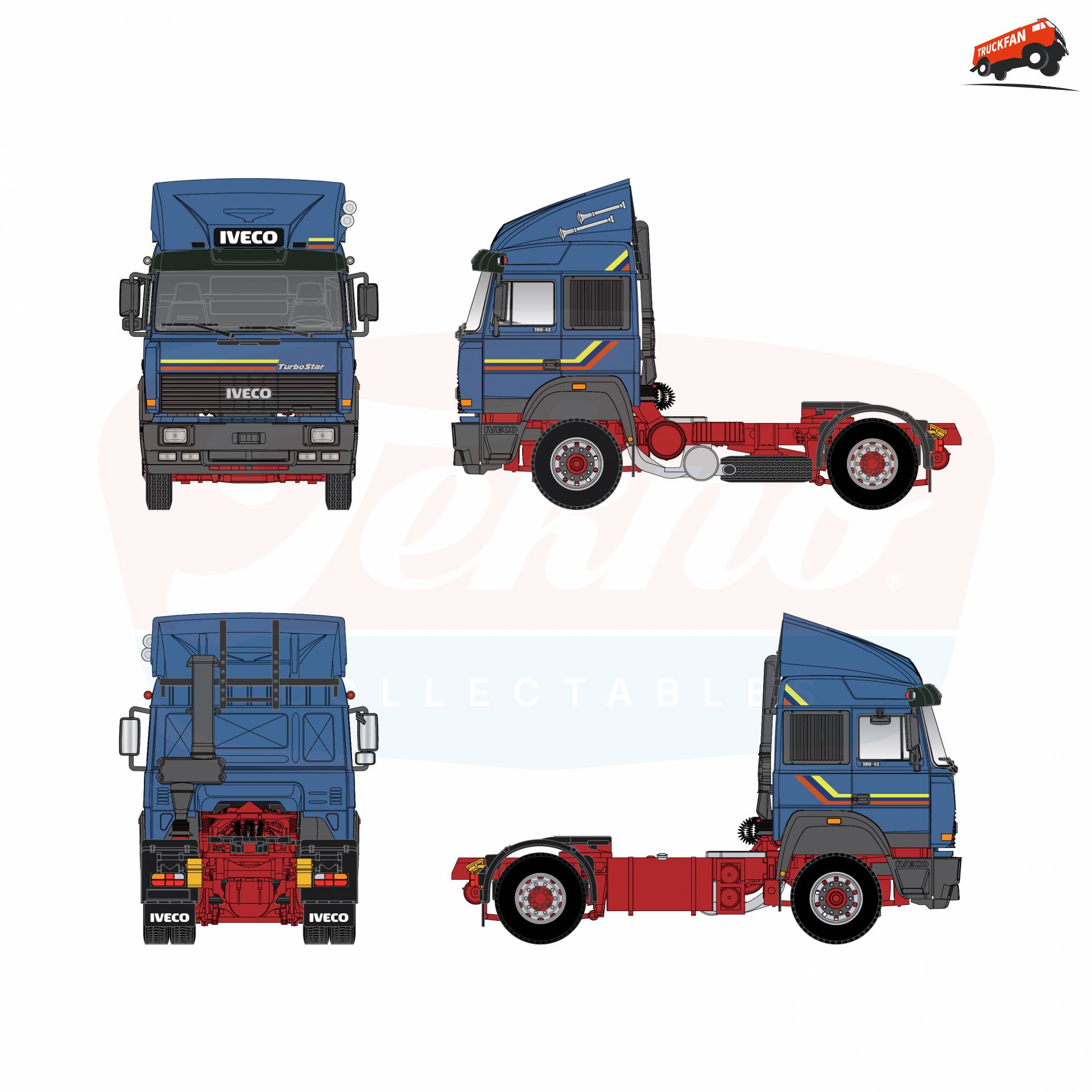 Tekno 1:50 model van Iveco TurboStar