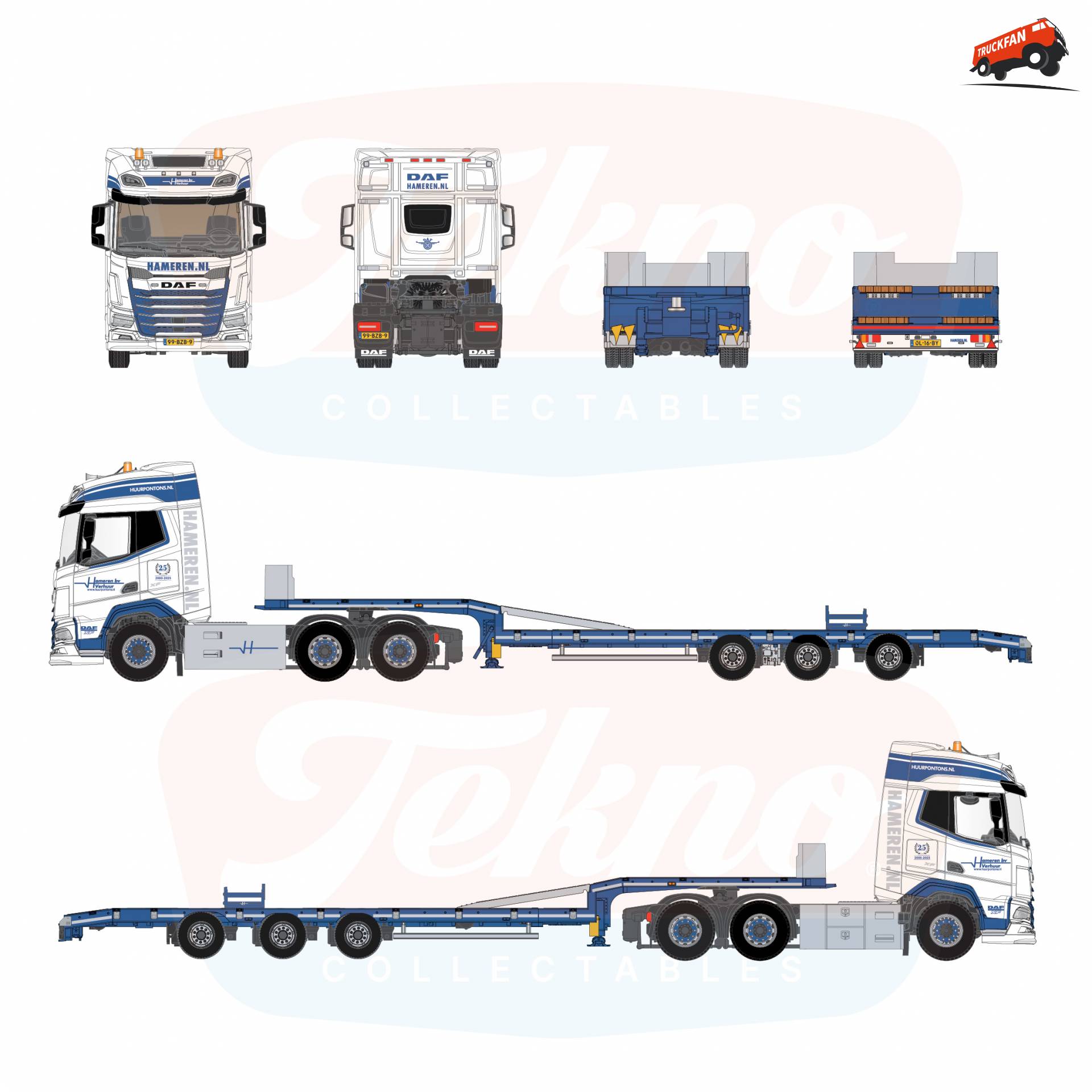 1:50 model van DAF XF Hameren