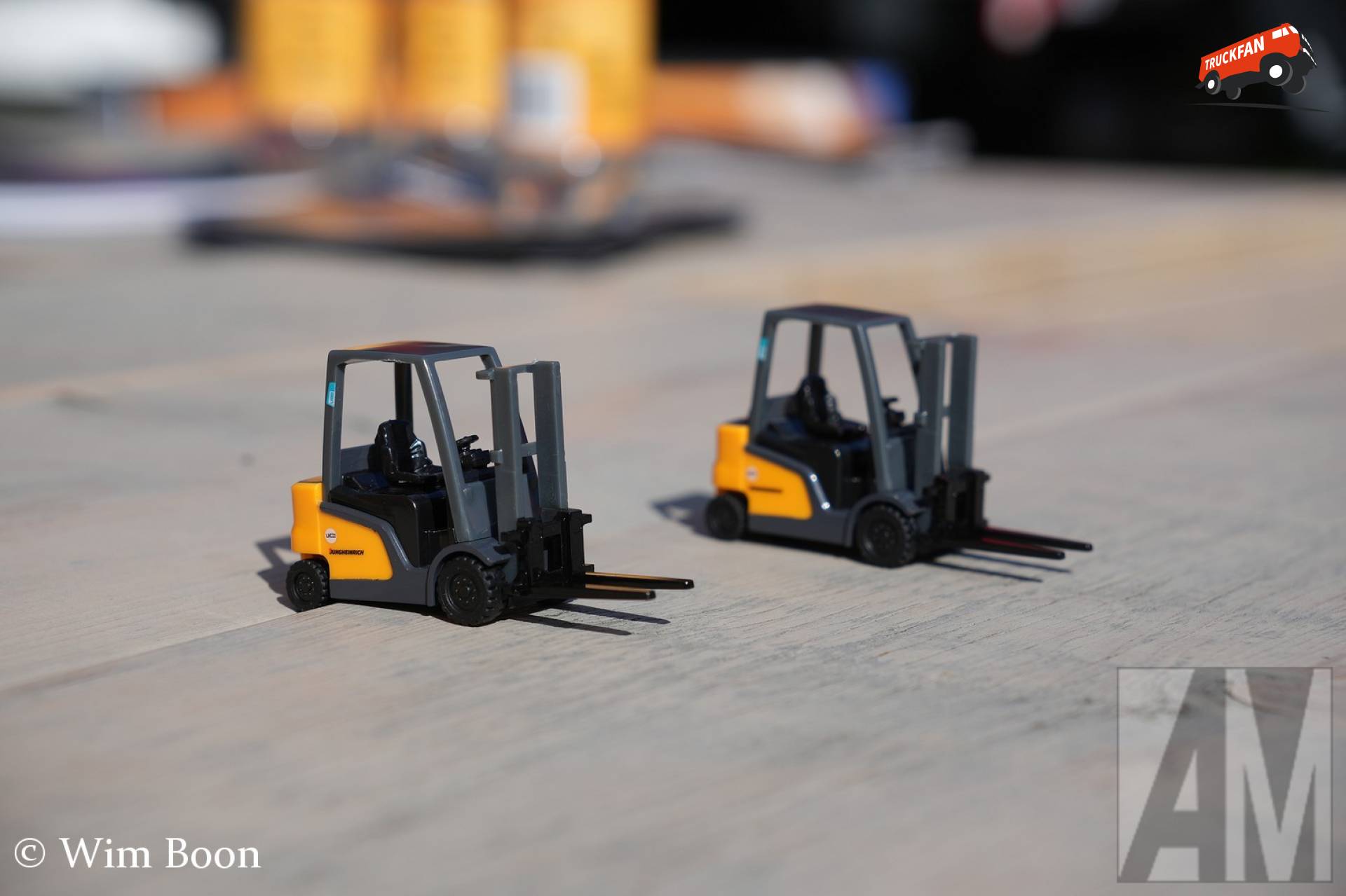 Miniatuurheftrucks Jungheinrich bij AgroTechniek Holland