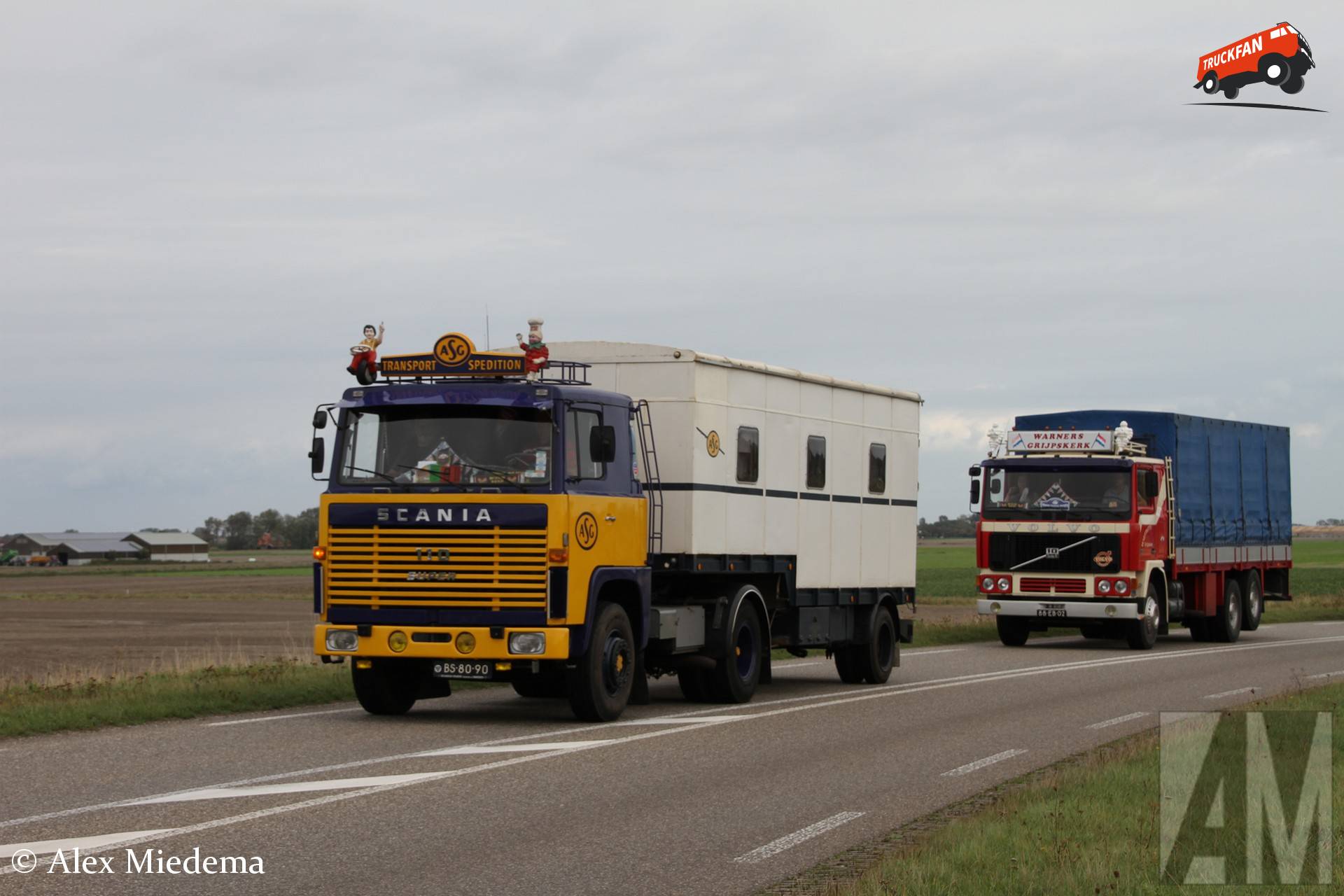 Scania 110 truck in ASG colors at Oldtimer Truck Elfstedentocht 2026