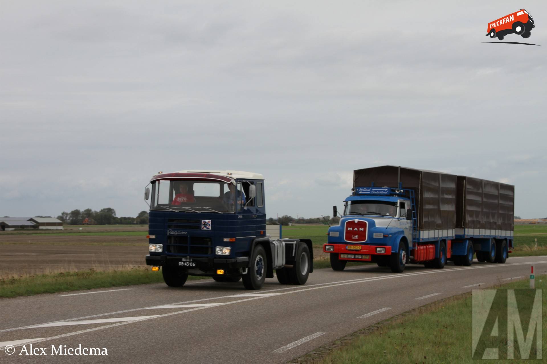Gerestaureerde Pegaso 2080 op Oldtimer Truck Elfstedentocht