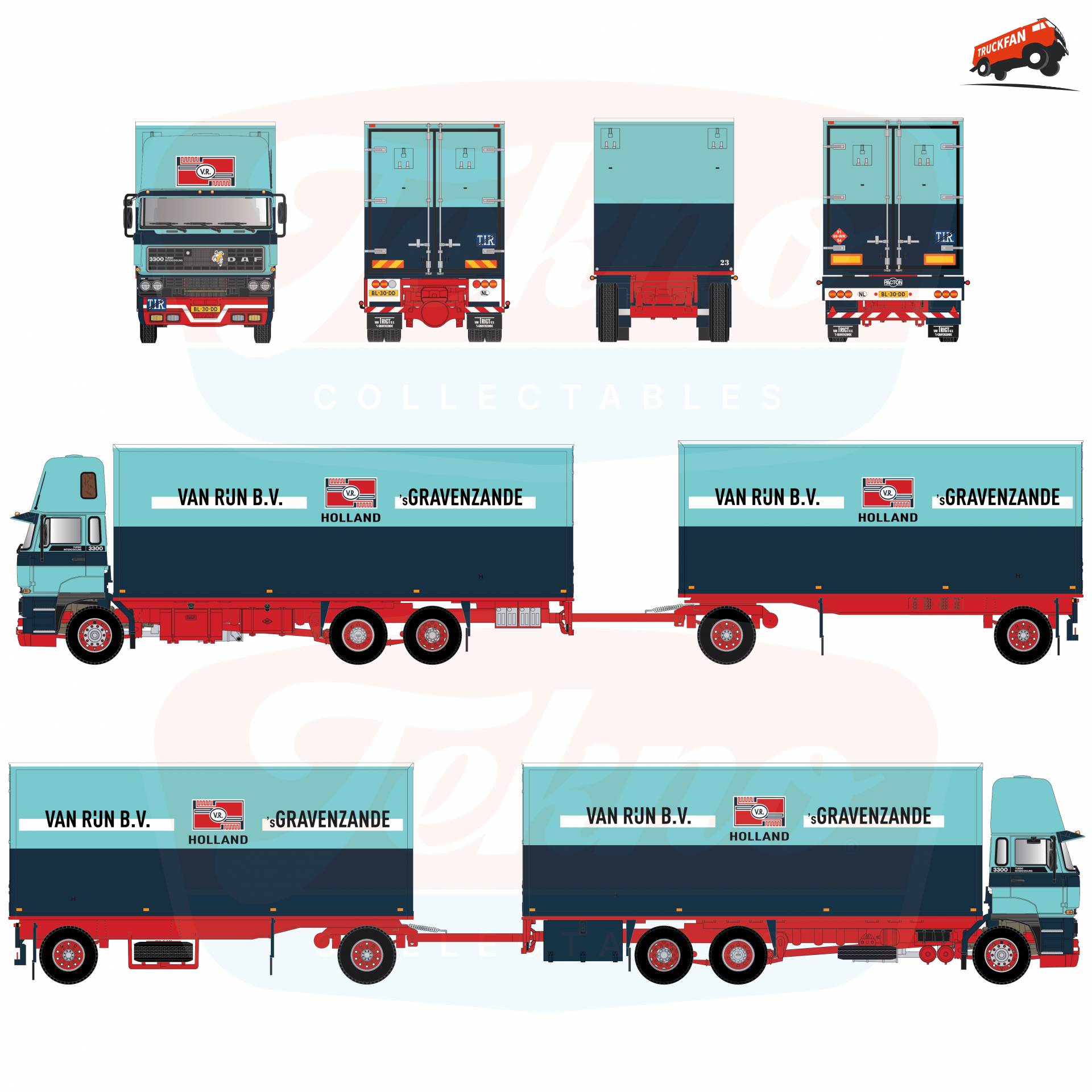 DAF 3300 topsleeper model van Van Rijn