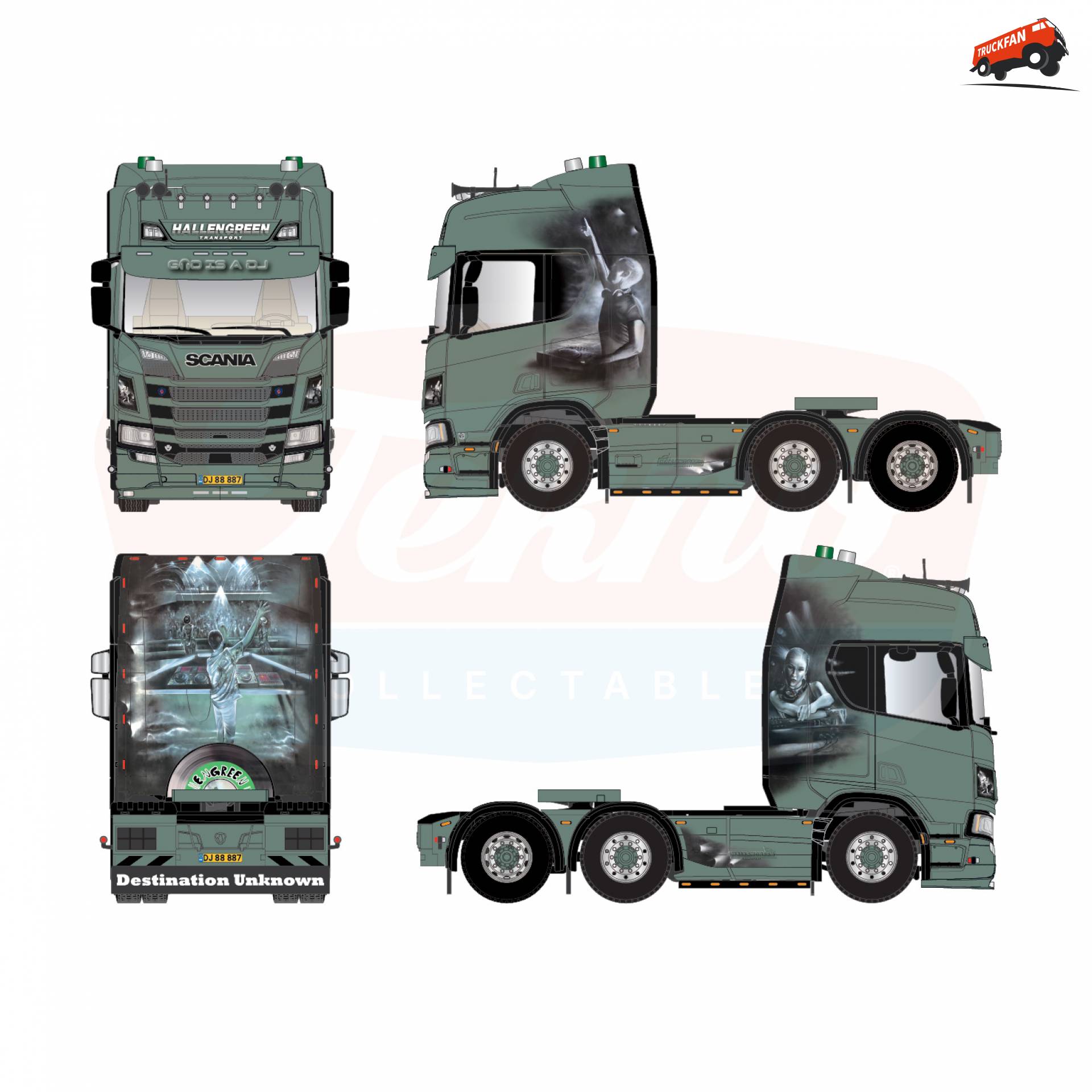 Aankondiging van Scania model van Hallengreen