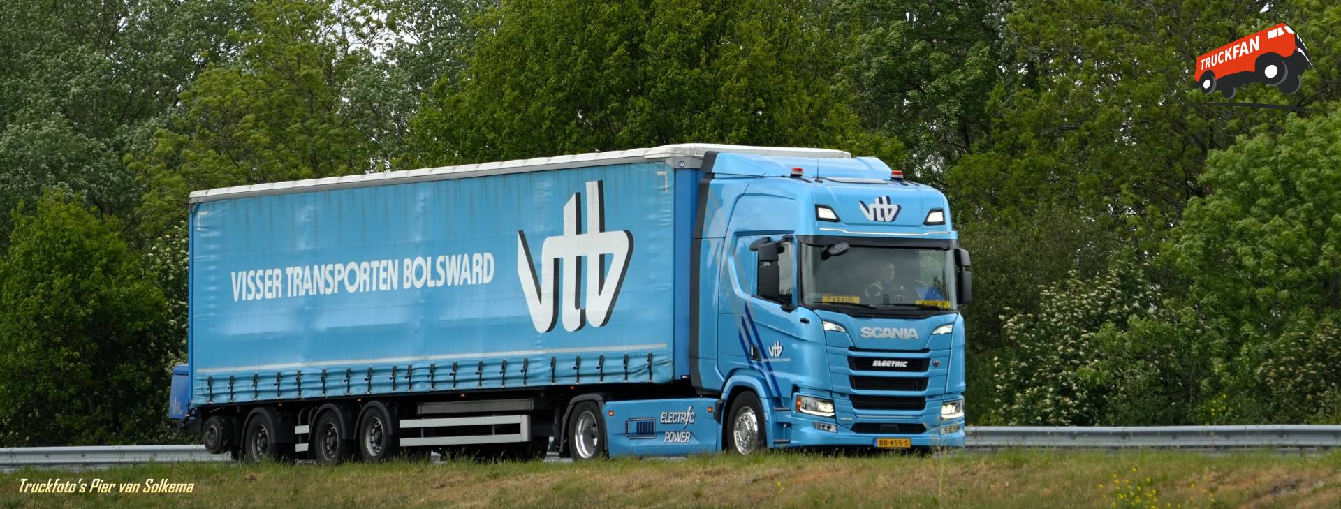 Scania 36R truck on A7 near Sneek
