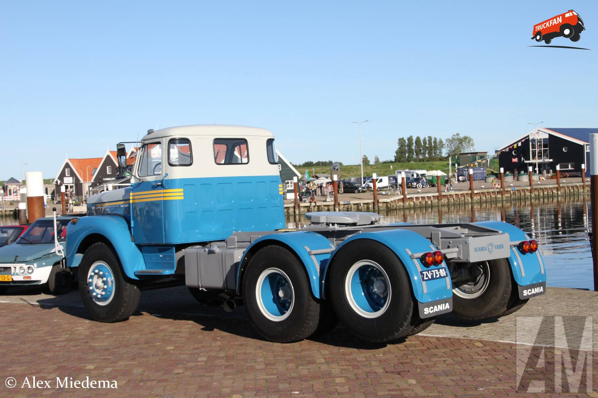 Gerestaureerde Scania L110 truck bij Meet and Greet Oldtimers