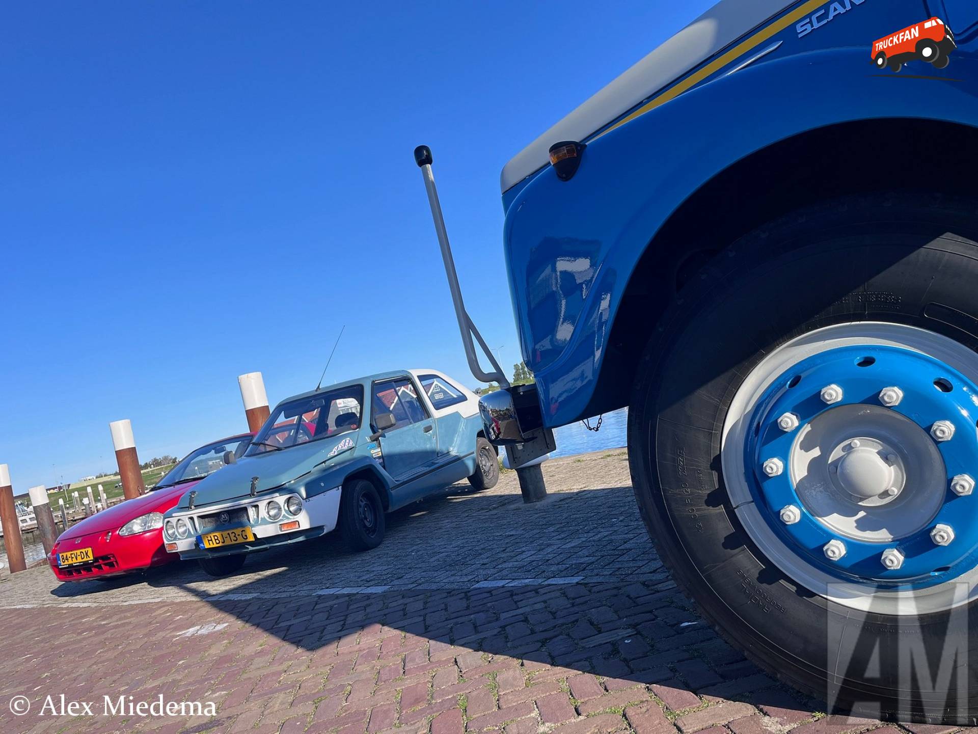 Restored Scania LS110 Super truck in Oudeschild harbor