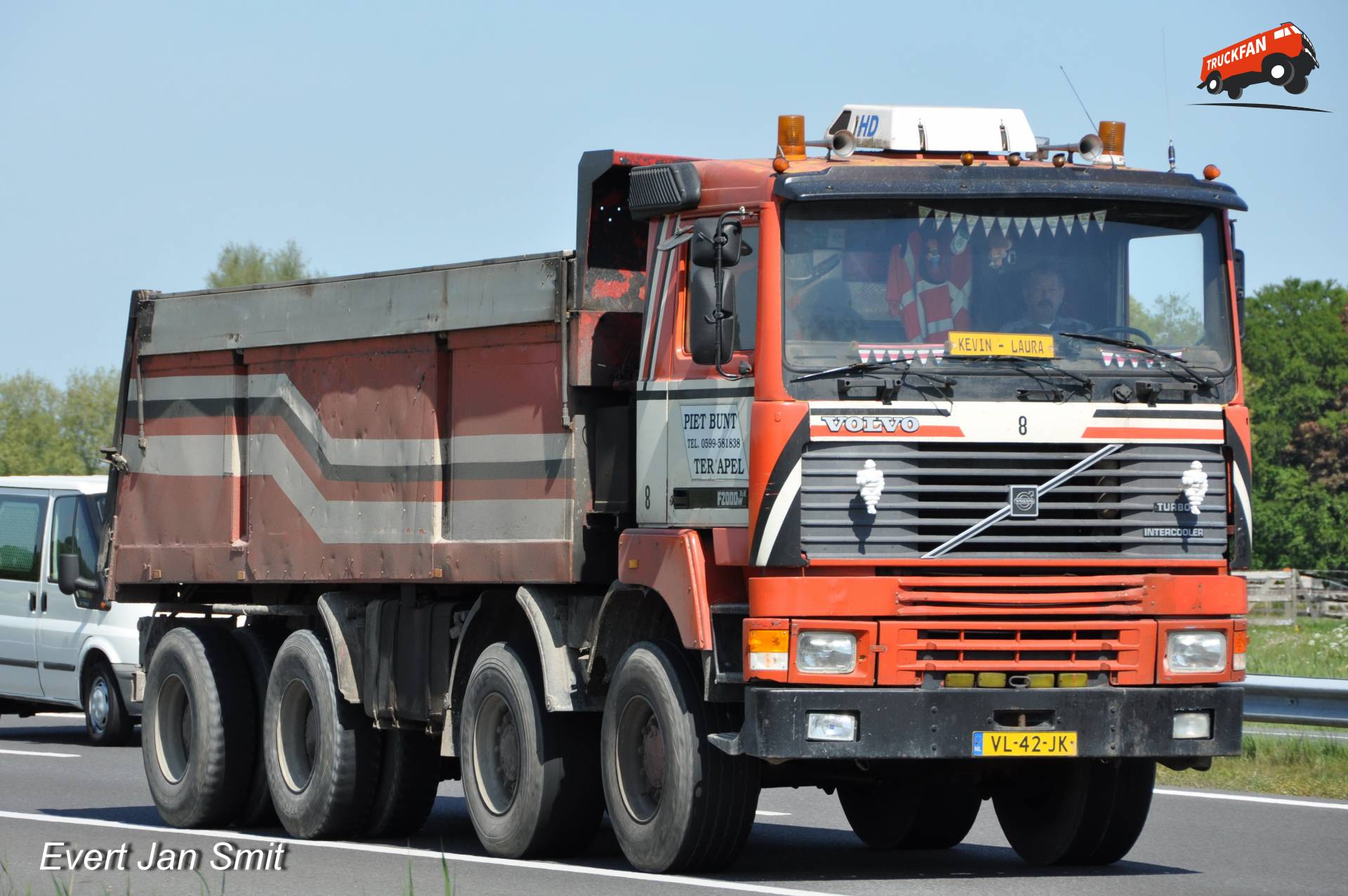 Terberg F2000 truck op A7 bij Midwolda