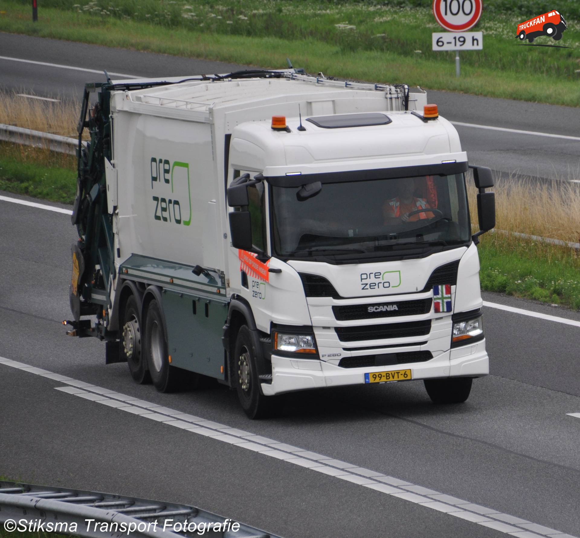 Scania P280 vuilniswagen van Prezero
