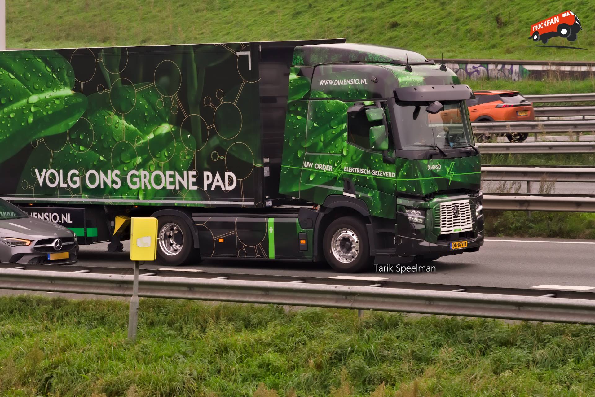 Renault E-Tech T met Krone oplegger op A16