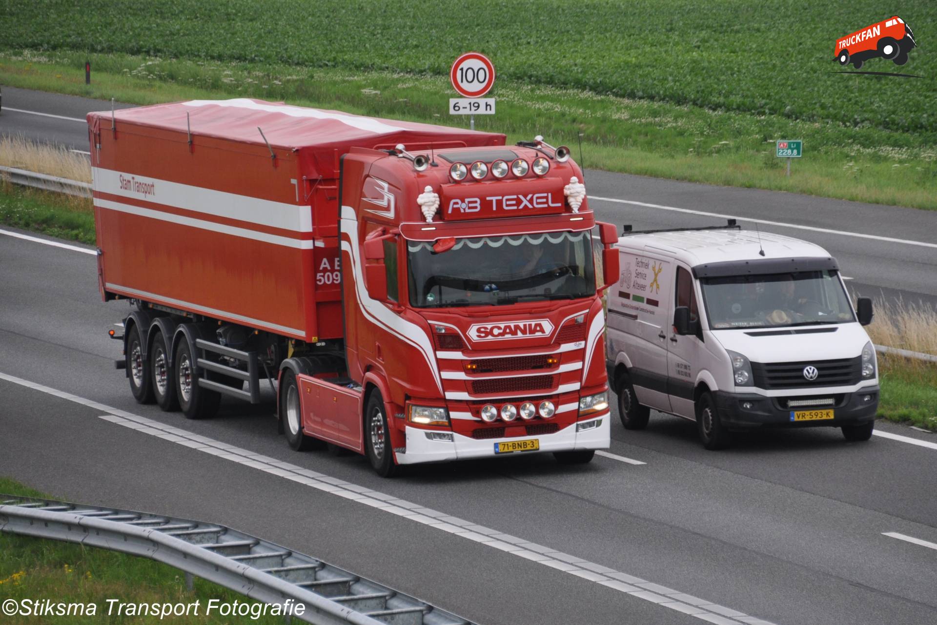 Scania S-serie vrachtwagen van AB Texel