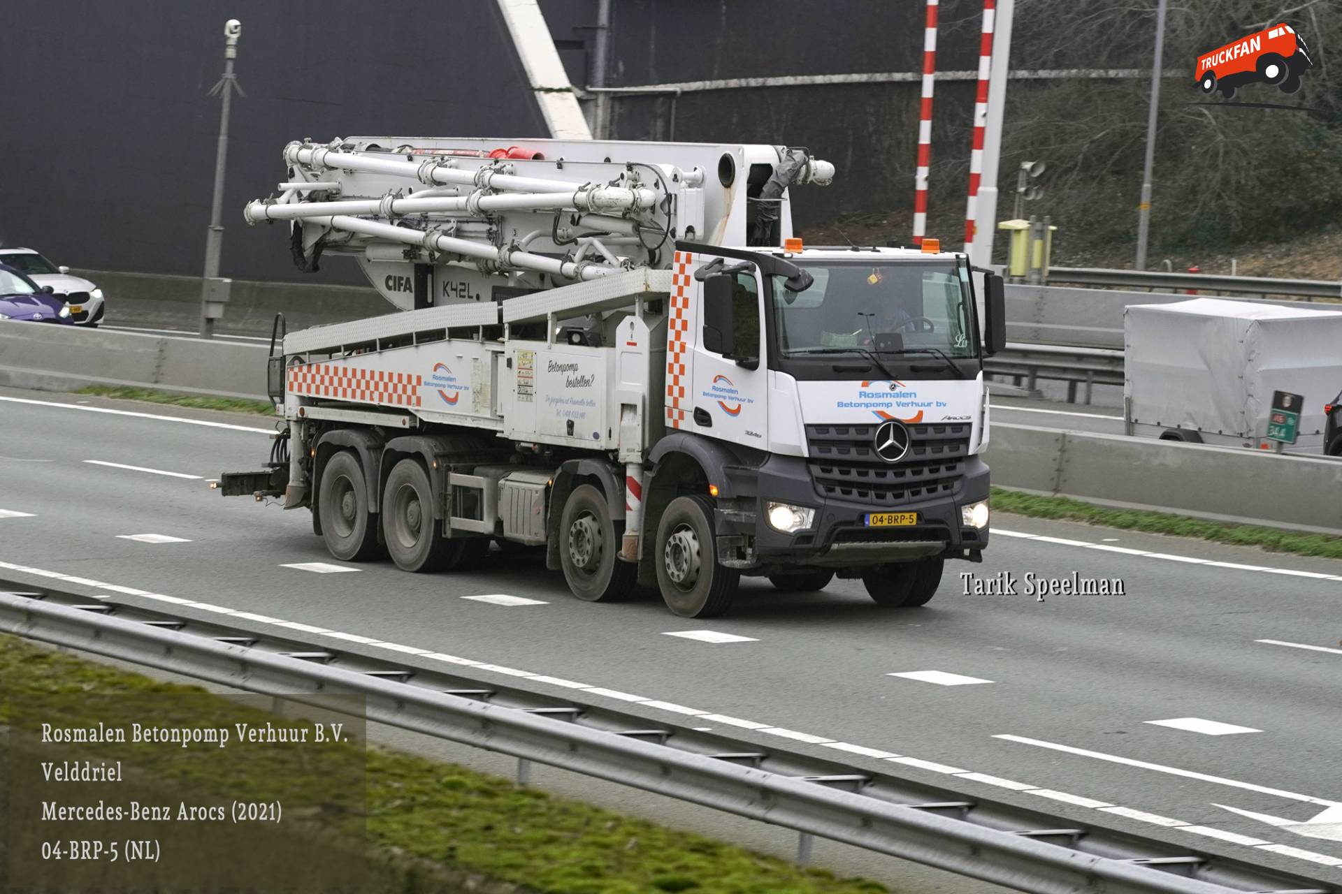Mercedes-Benz Arocs betonpomp op A16