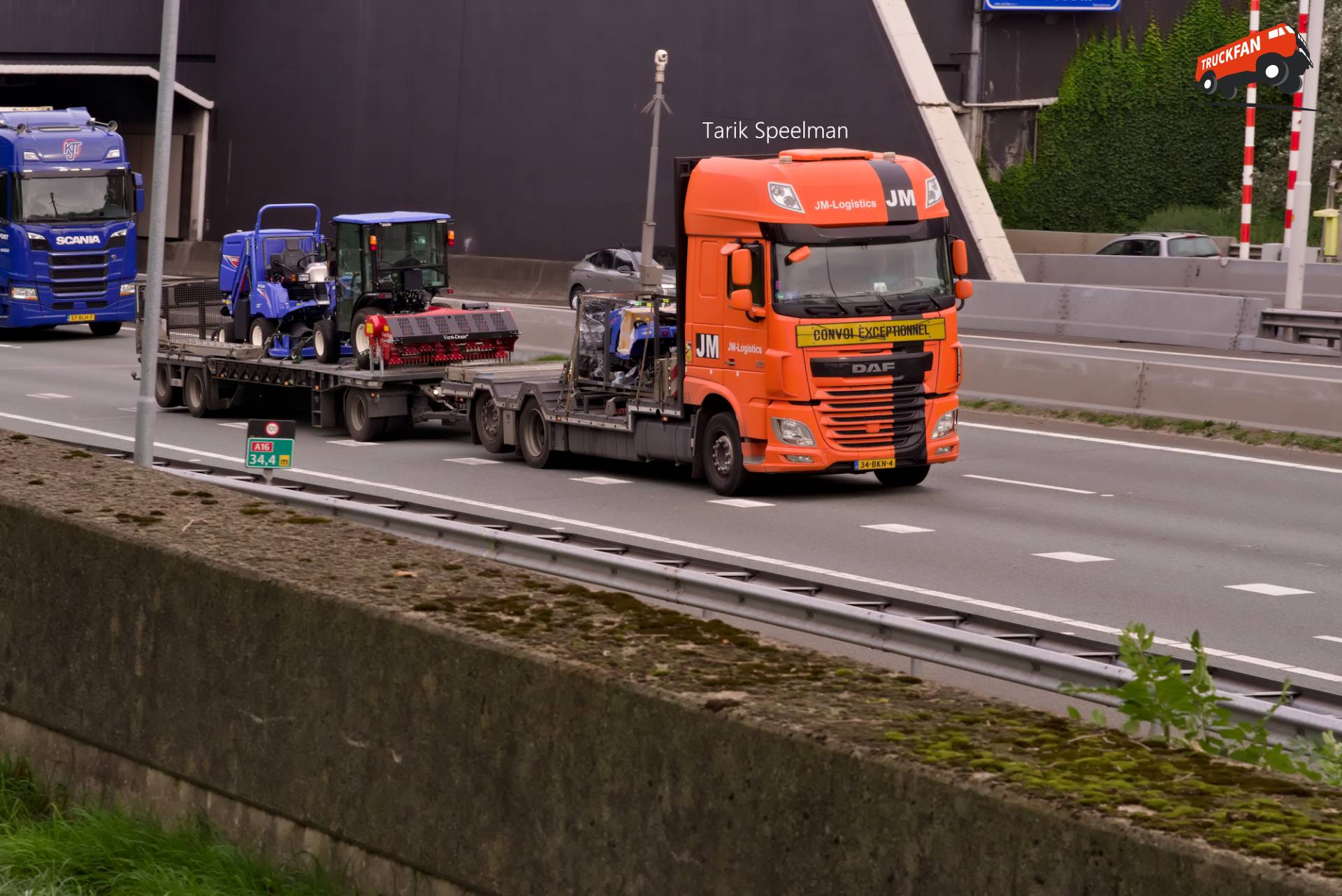DAF XF Euro 6 vrachtwagen op A16