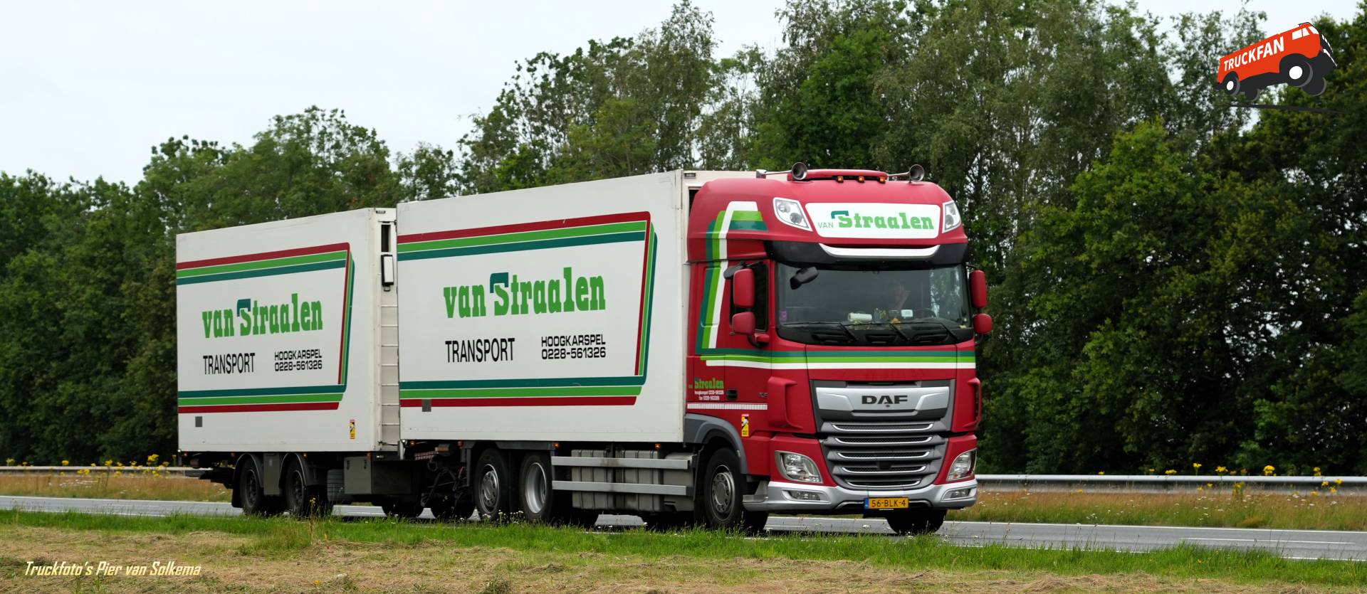 DAF XF koeltransport op A7 Drachten