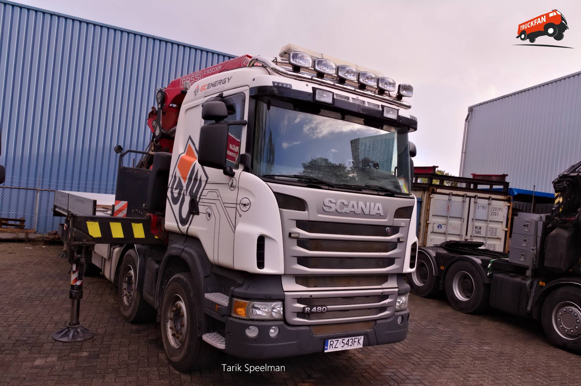 Scania R480 vrachtwagen met Pools kenteken