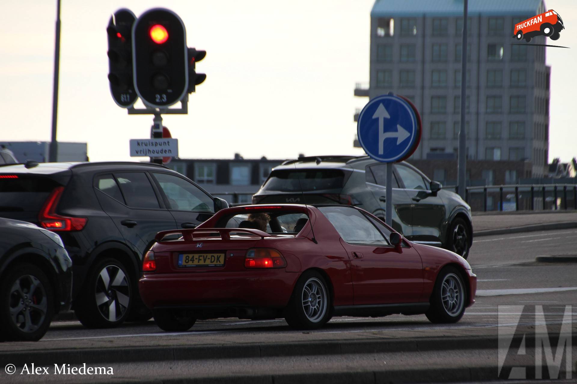 Honda CRX Del Sol bij veerhaven Den Helder